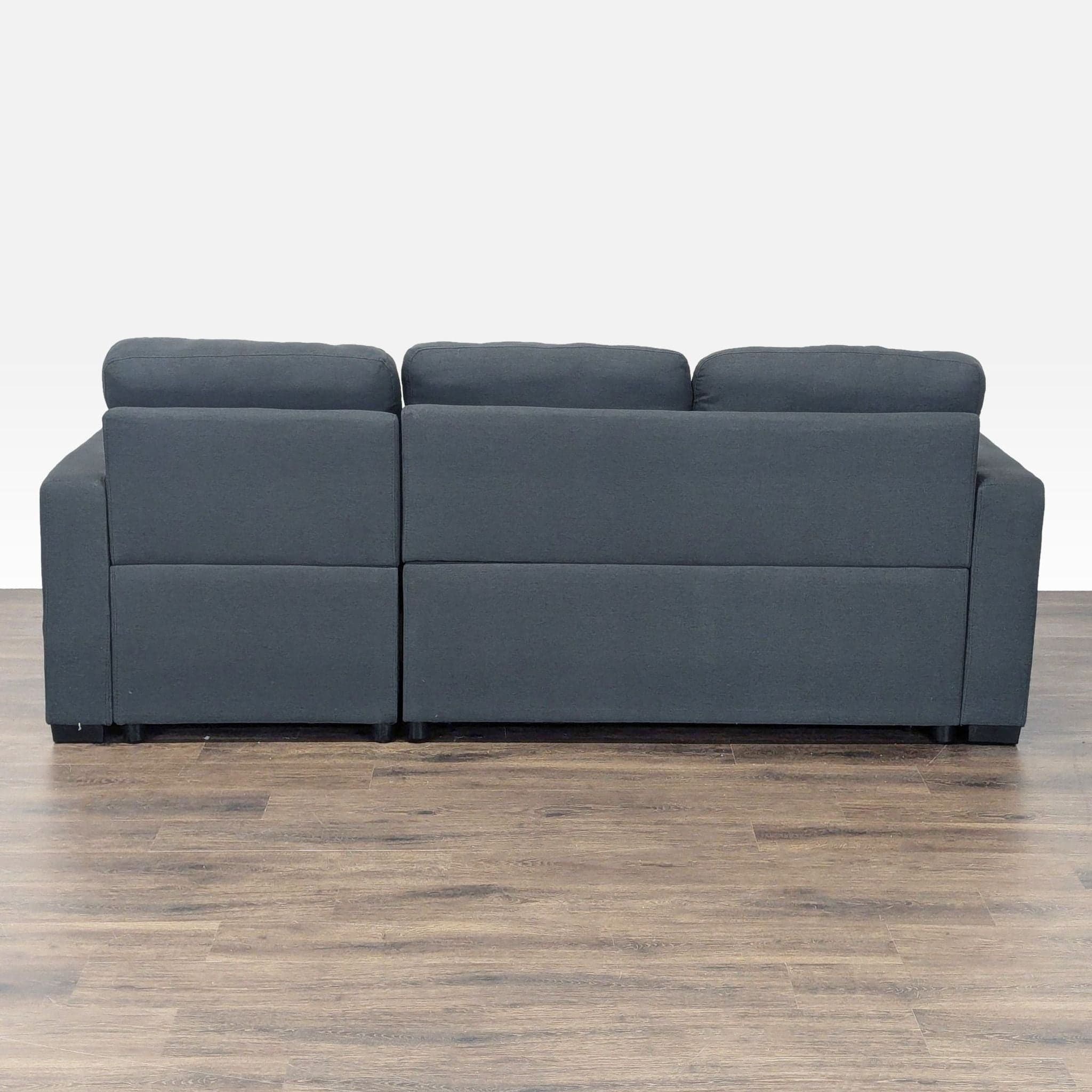 Ana Furniture Modern Dark Gray Sleeper Sofa with Storage Chaise - Thumbnail 7