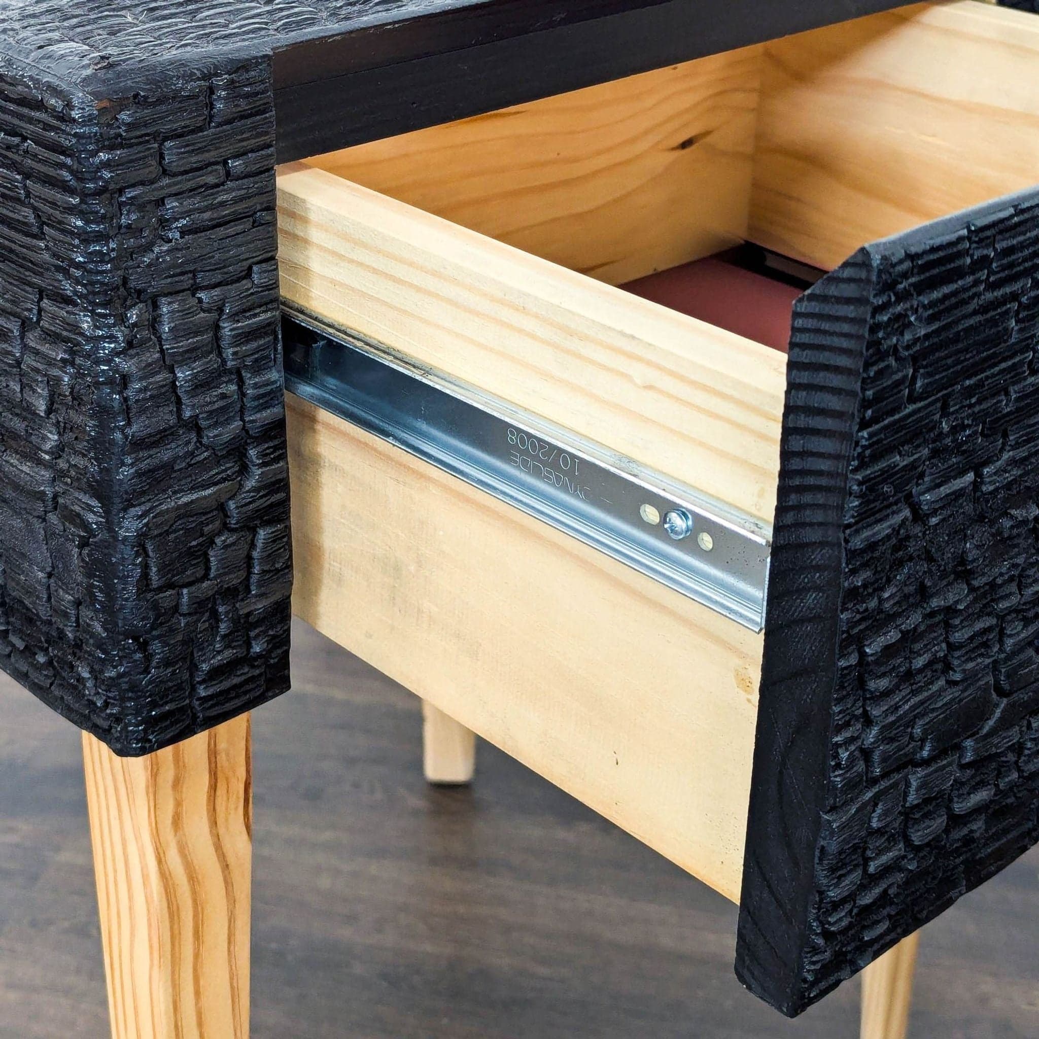 Charred Geometric "Commode" Nightstand - Thumbnail 7