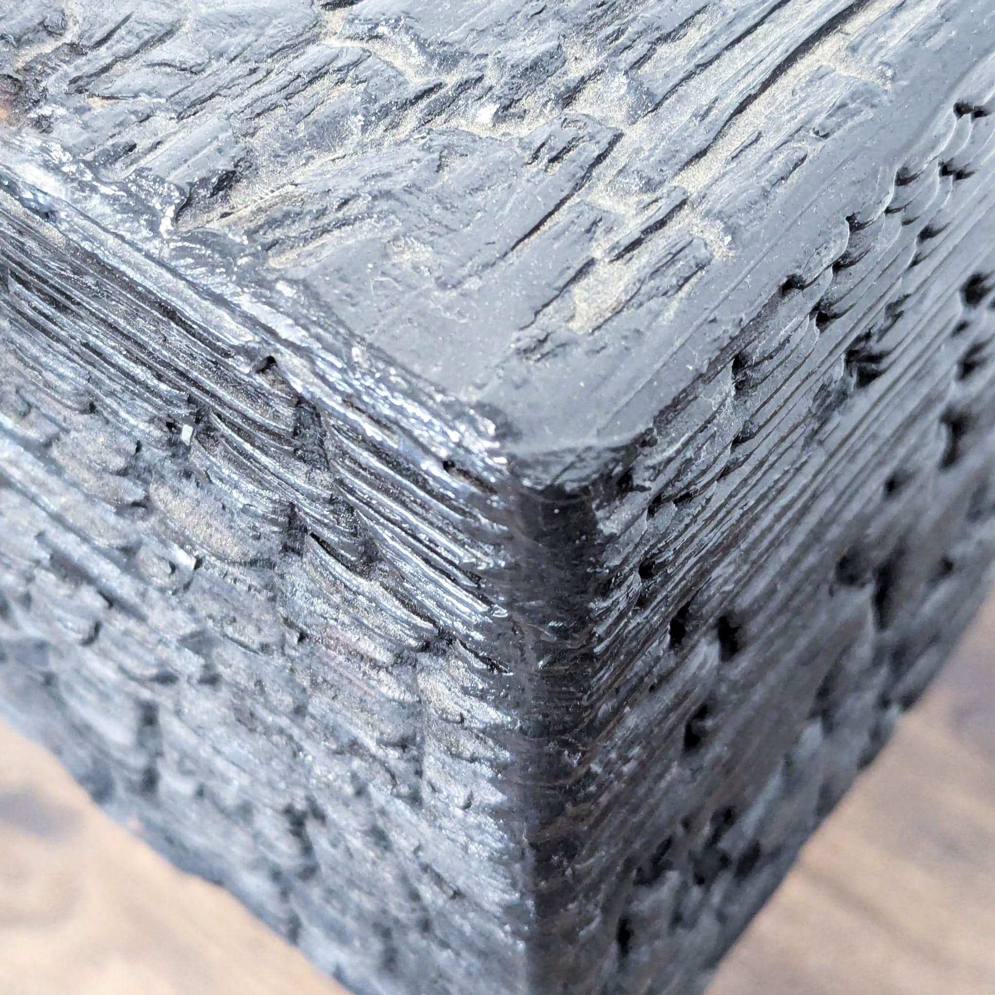 Charred Geometric "Commode" Nightstand - Thumbnail 8