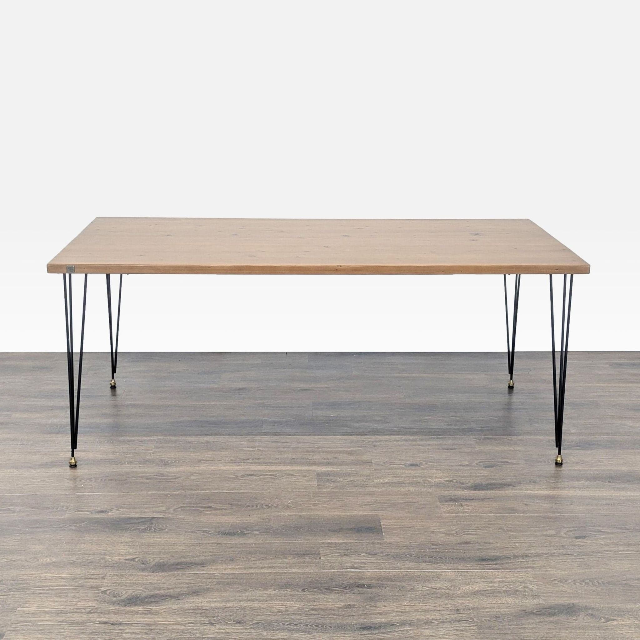 Urban Wood Goods Urban Loft Black and Brass Dining Table - Image 1