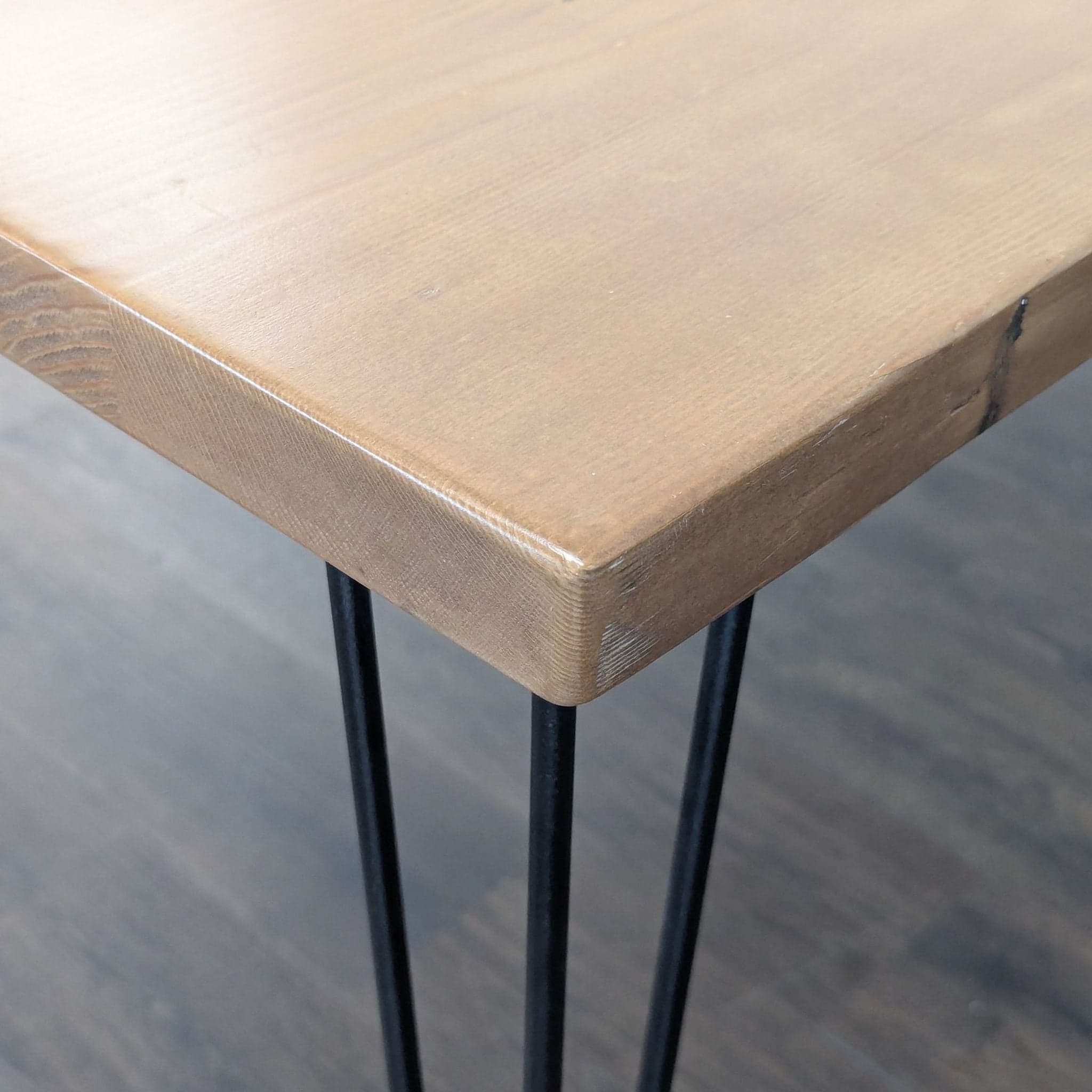 Urban Wood Goods Urban Loft Black and Brass Dining Table - Thumbnail 3