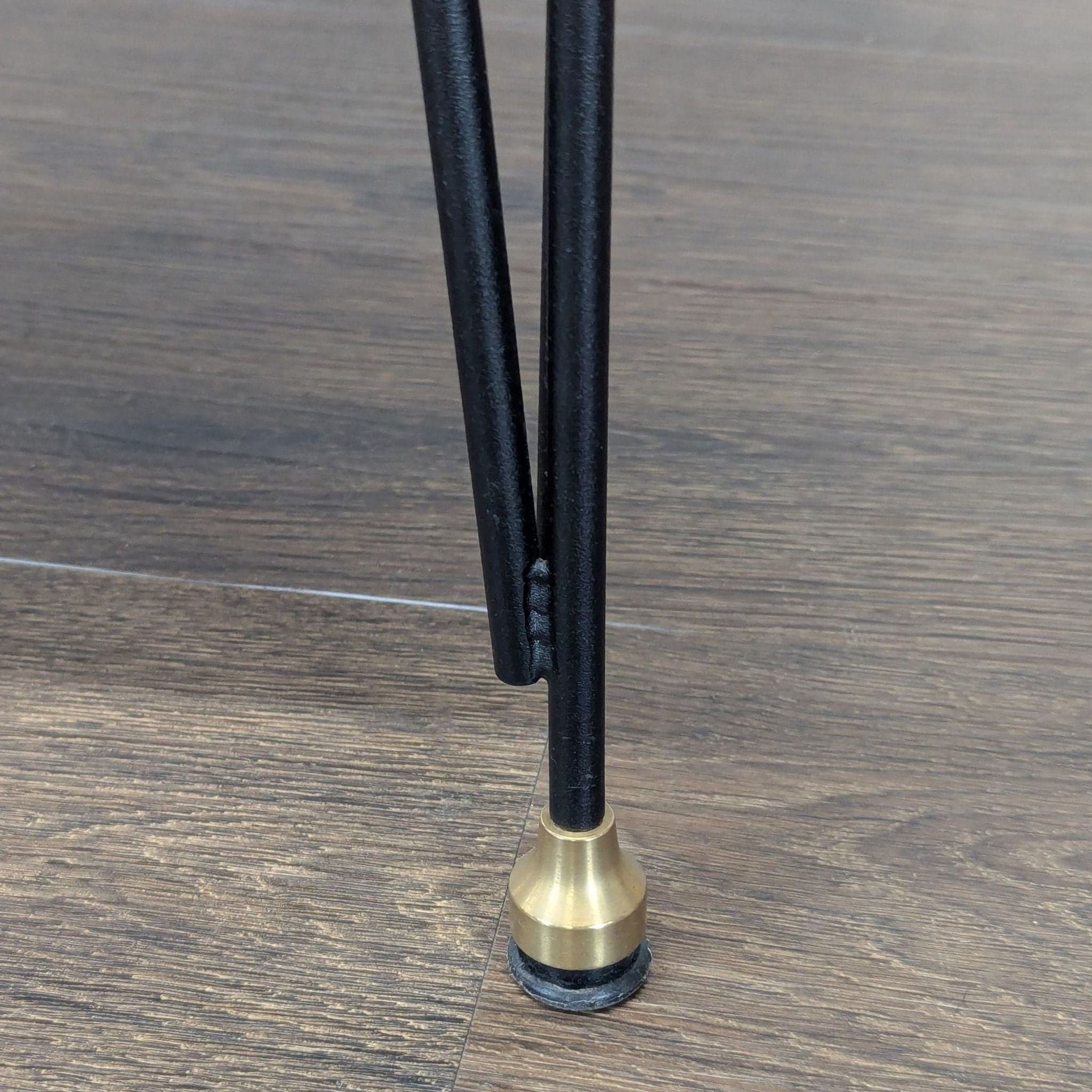 Urban Wood Goods Urban Loft Black and Brass Dining Table - Thumbnail 4