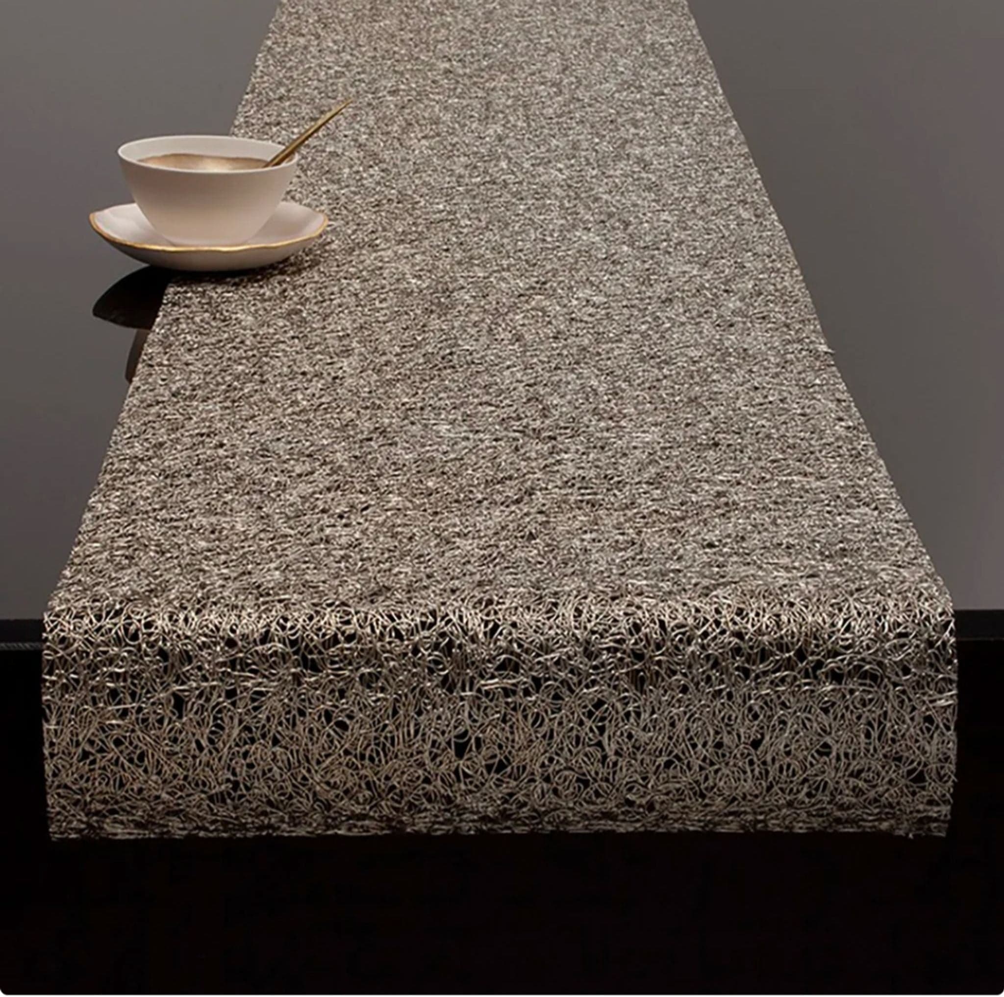 Chilewich Metallic Lace Table Runner - Image 1