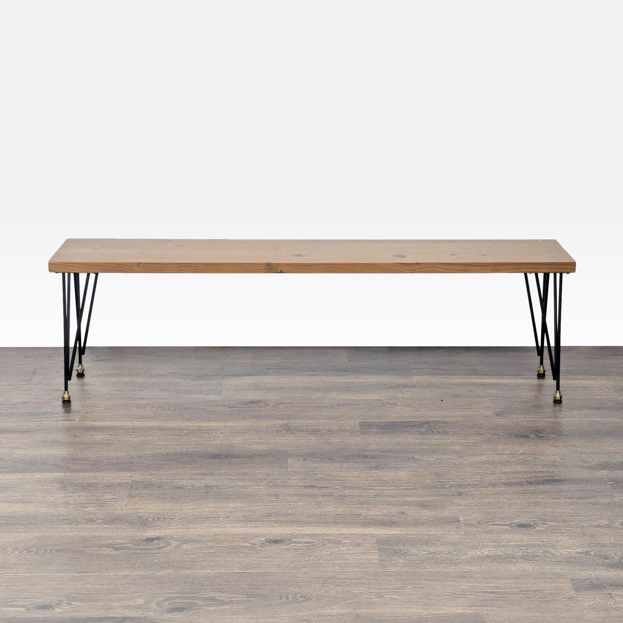 Urban Wood Goods Urban Loft Black & Brass Bench - Image 1