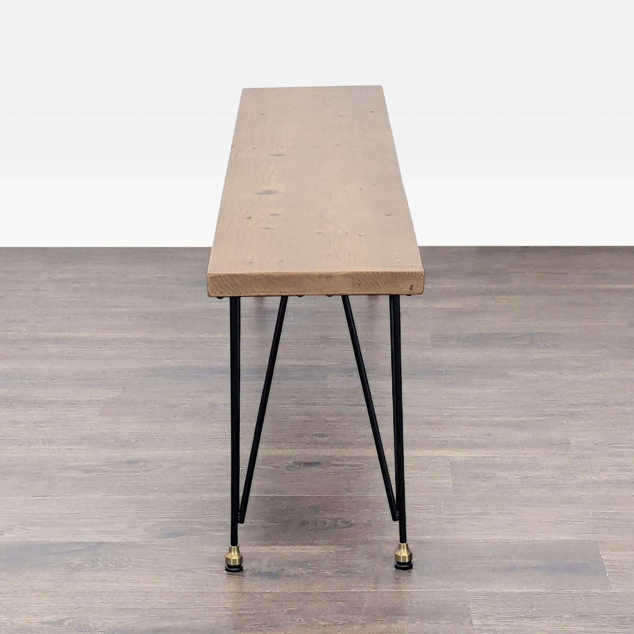 Urban Wood Goods Urban Loft Black & Brass Bench - Thumbnail 6
