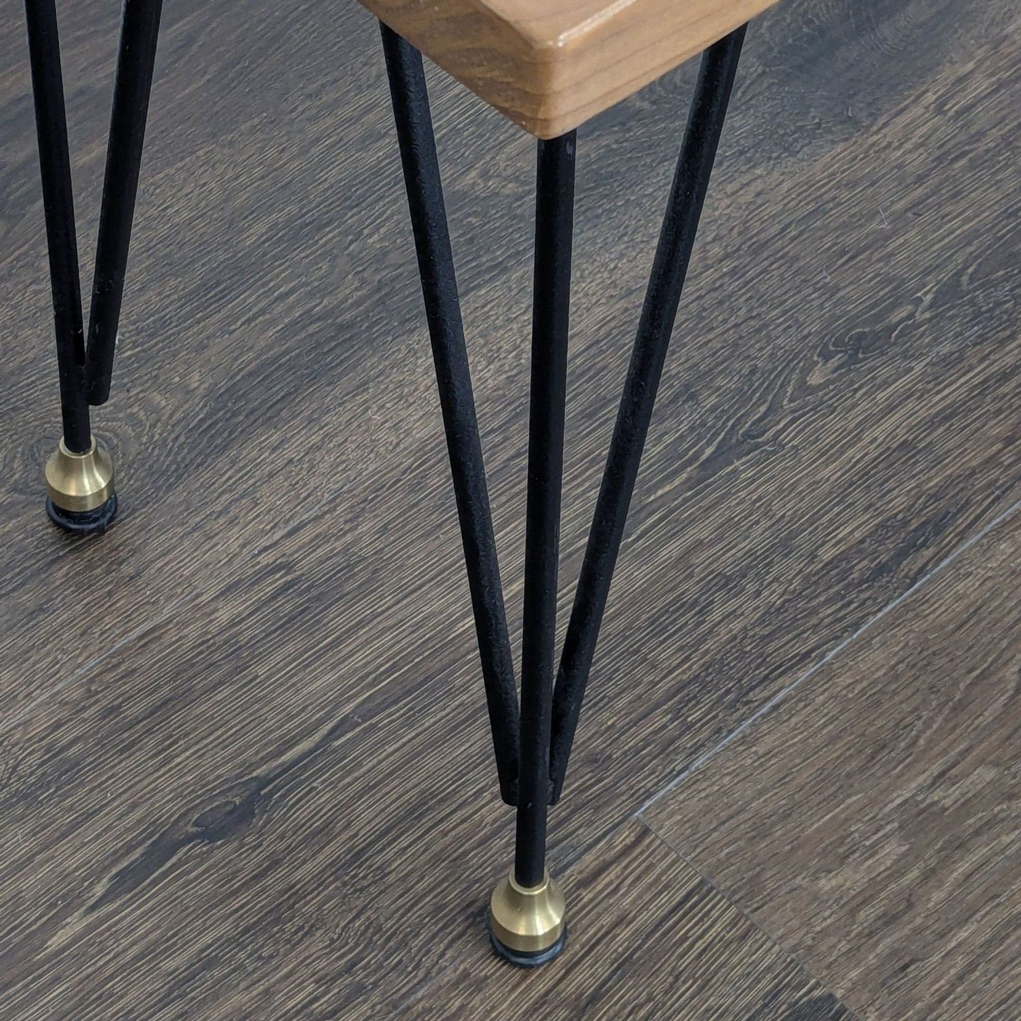 Urban Wood Goods Urban Loft Black & Brass Bench - Thumbnail 2