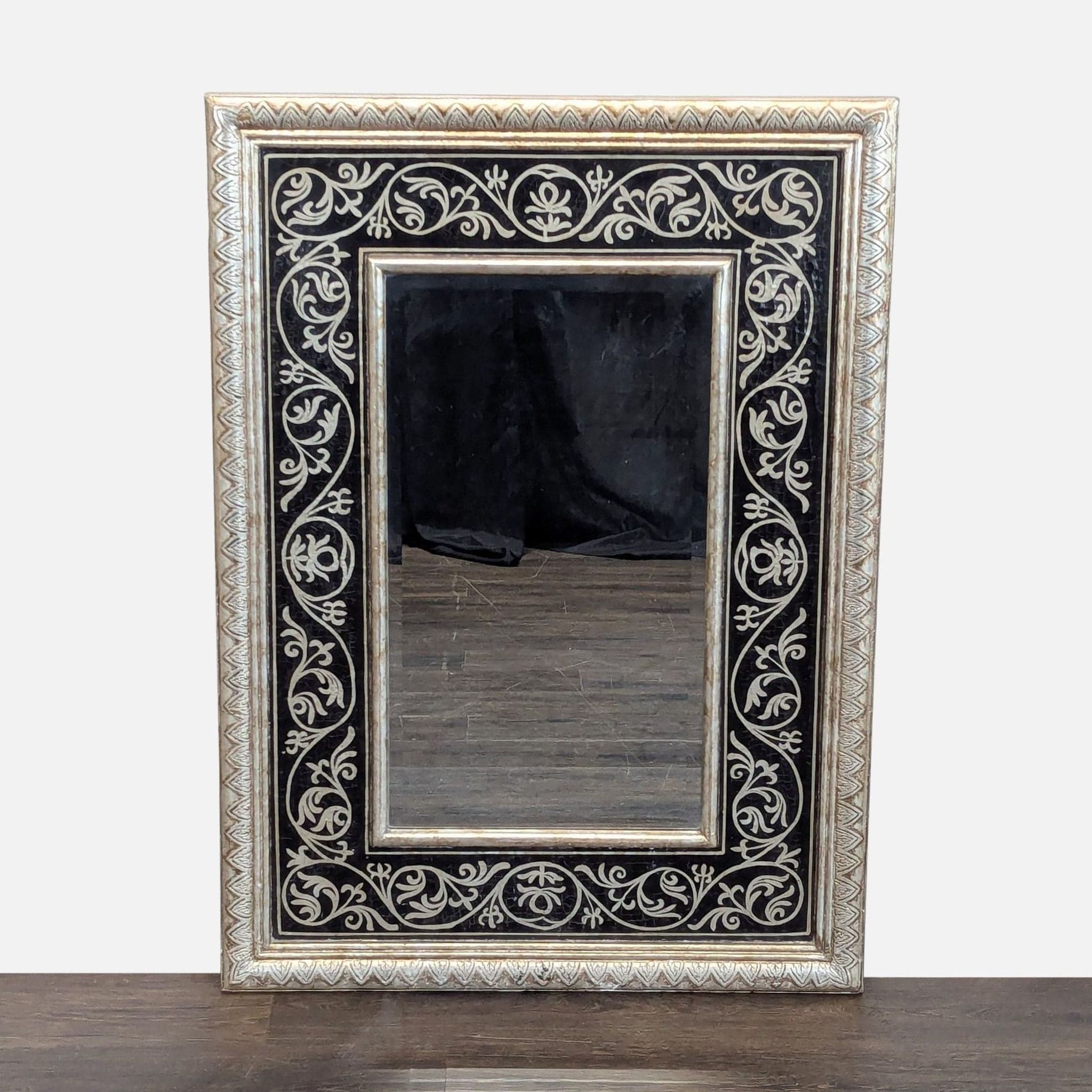 Silver Framed Wall Mirror - Image 1
