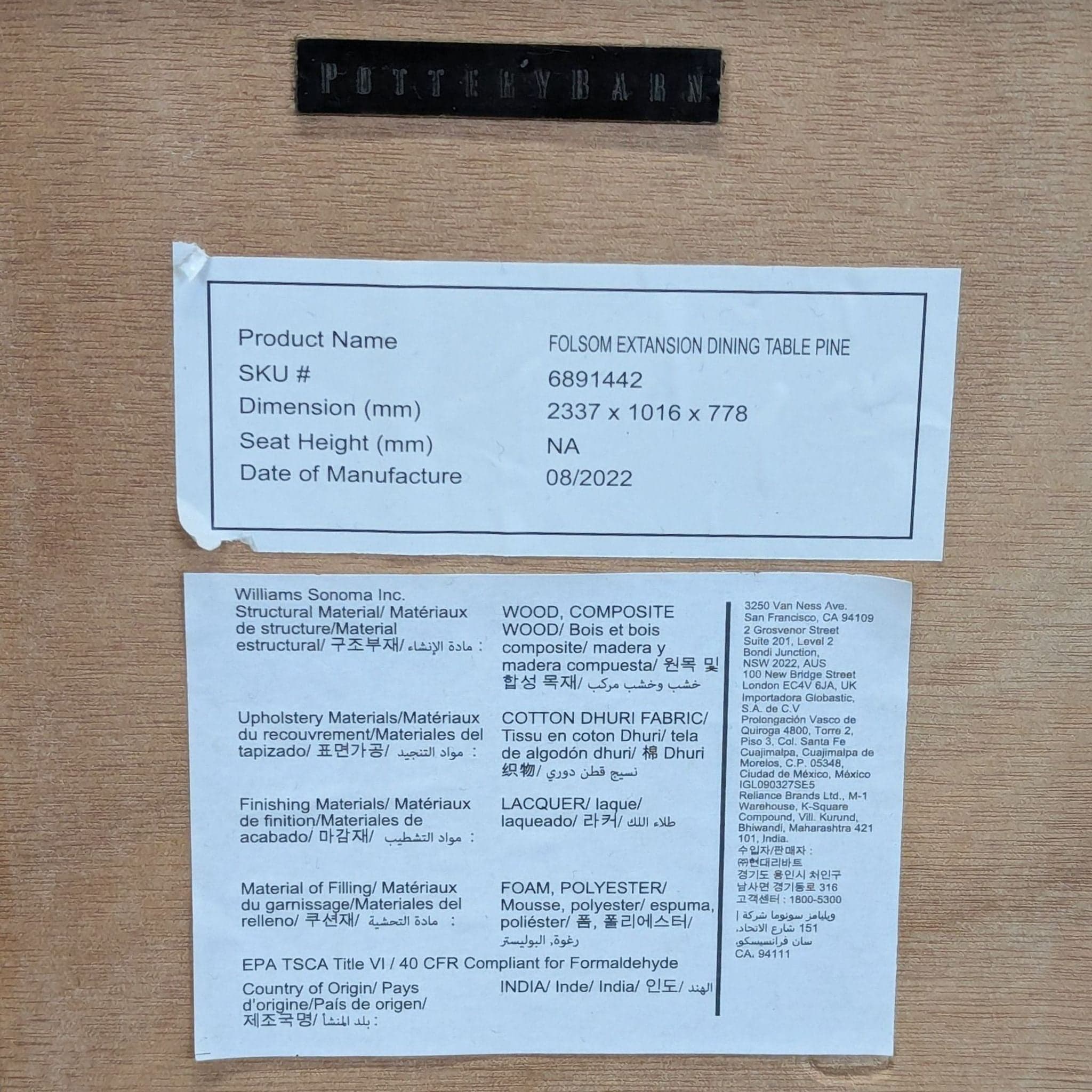 Pottery Barn Folsom Storage Extendable Dining Table - Thumbnail 7