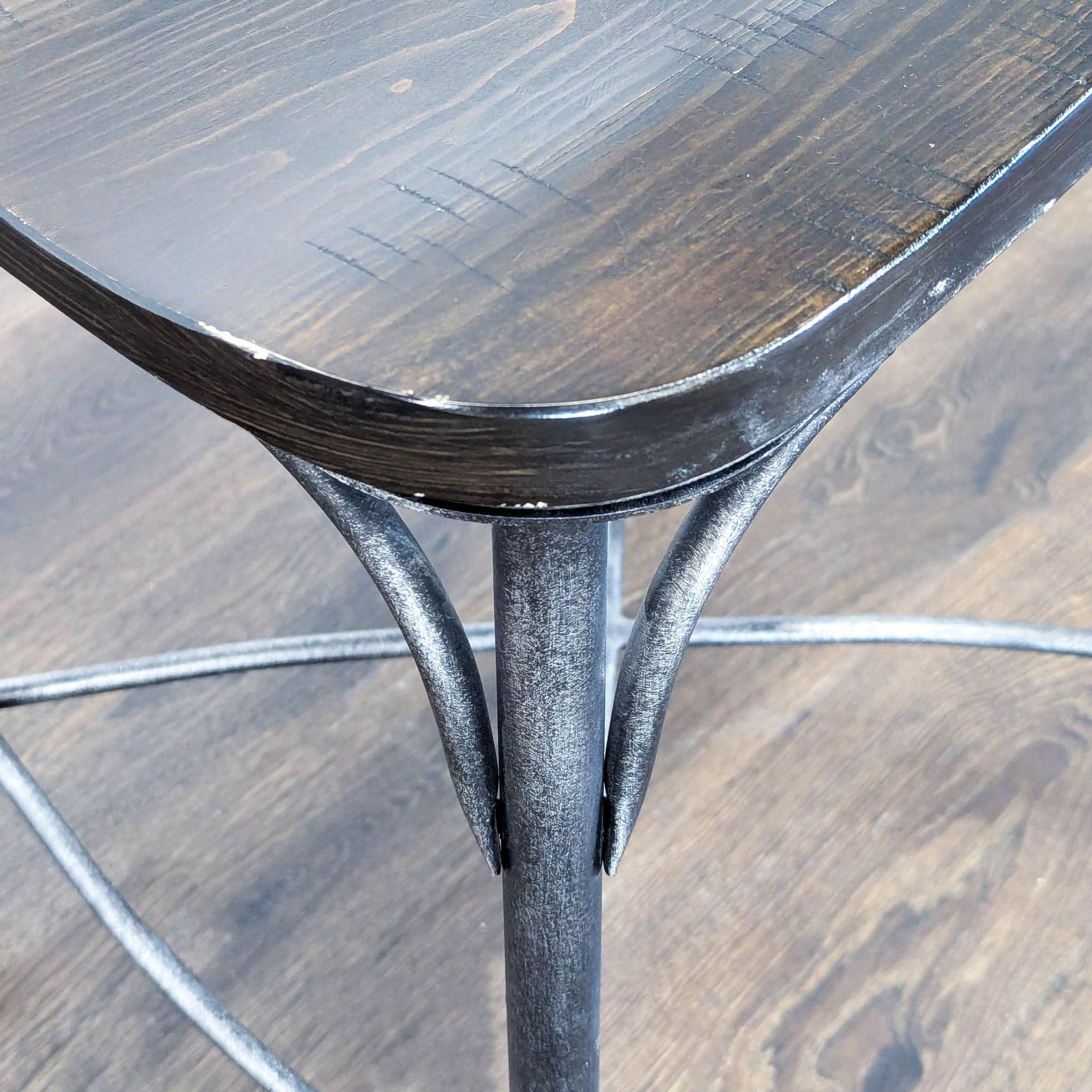Standard Furniture Distressed Cross Back Bar Stool - Thumbnail 6
