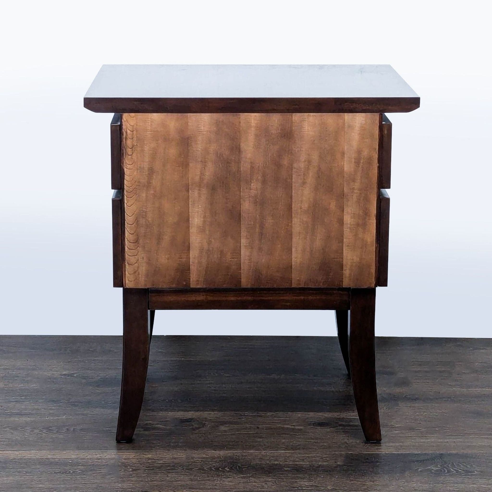 Two Drawer Wood Nightstand - Thumbnail 5