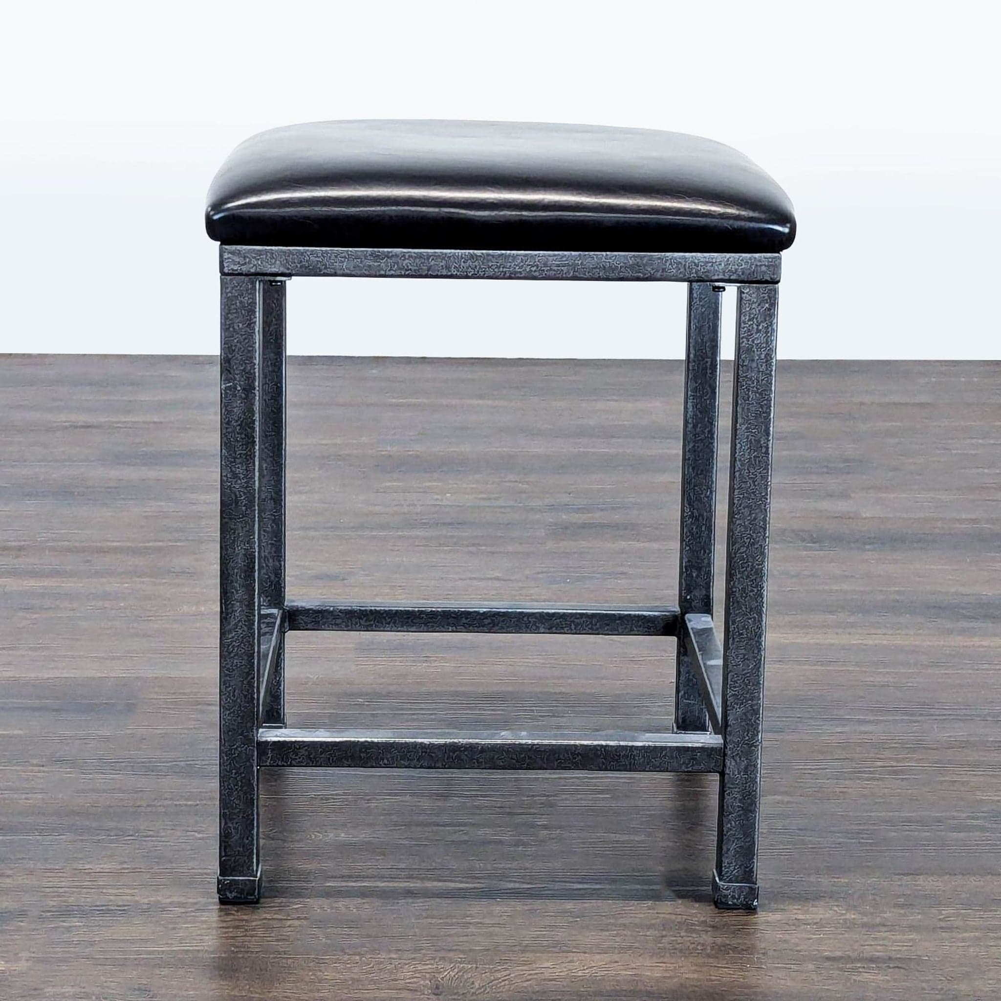 Metal Stool with Padded Seat - Image 1