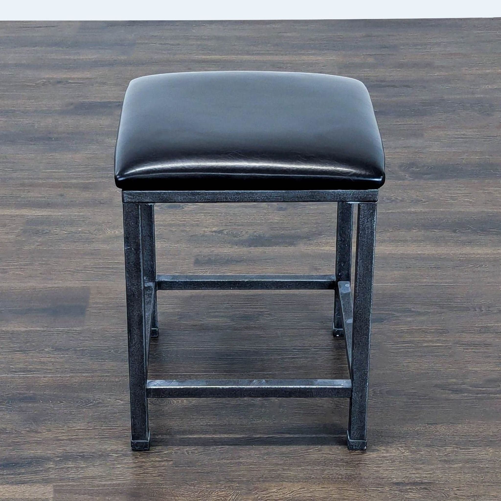 Metal Stool with Padded Seat - Thumbnail 2