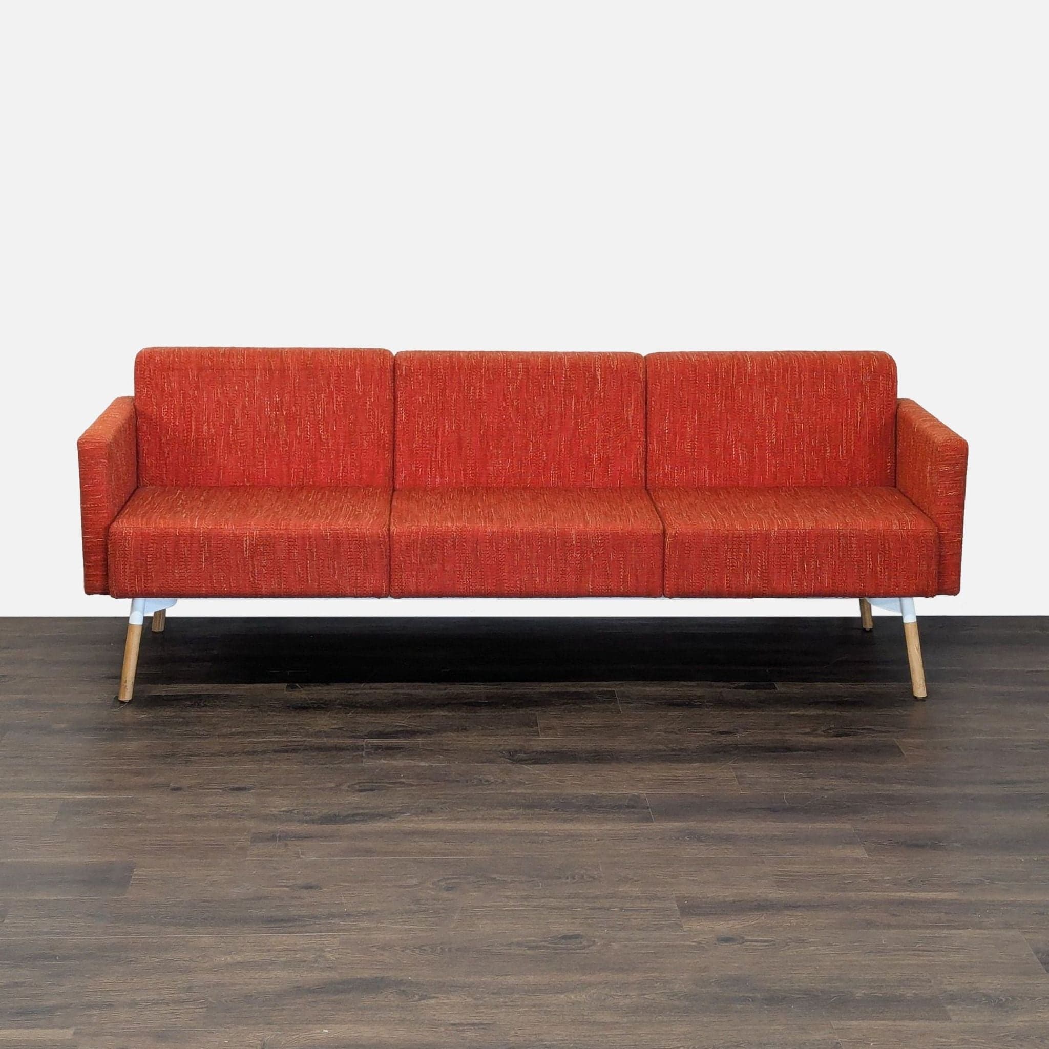 HighTower Tombolo 3-Seat Modern Sofa in Red Fabric - Image 1