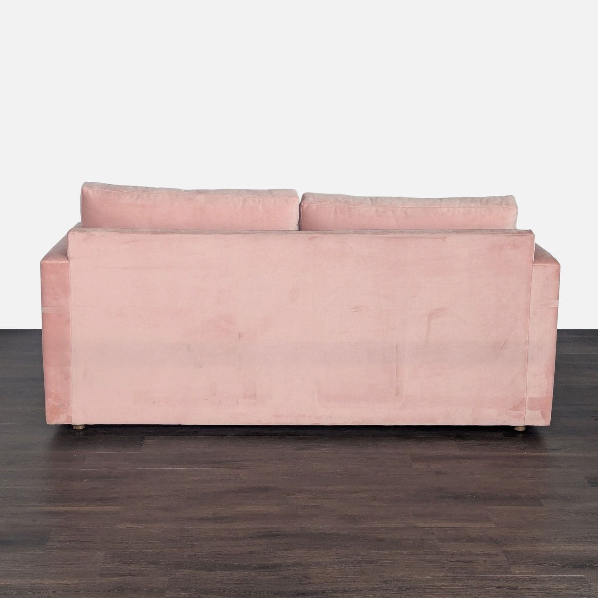 Modern Pink Velvet Sectional Sofa with Reversible Chaise Lounge - Thumbnail 3