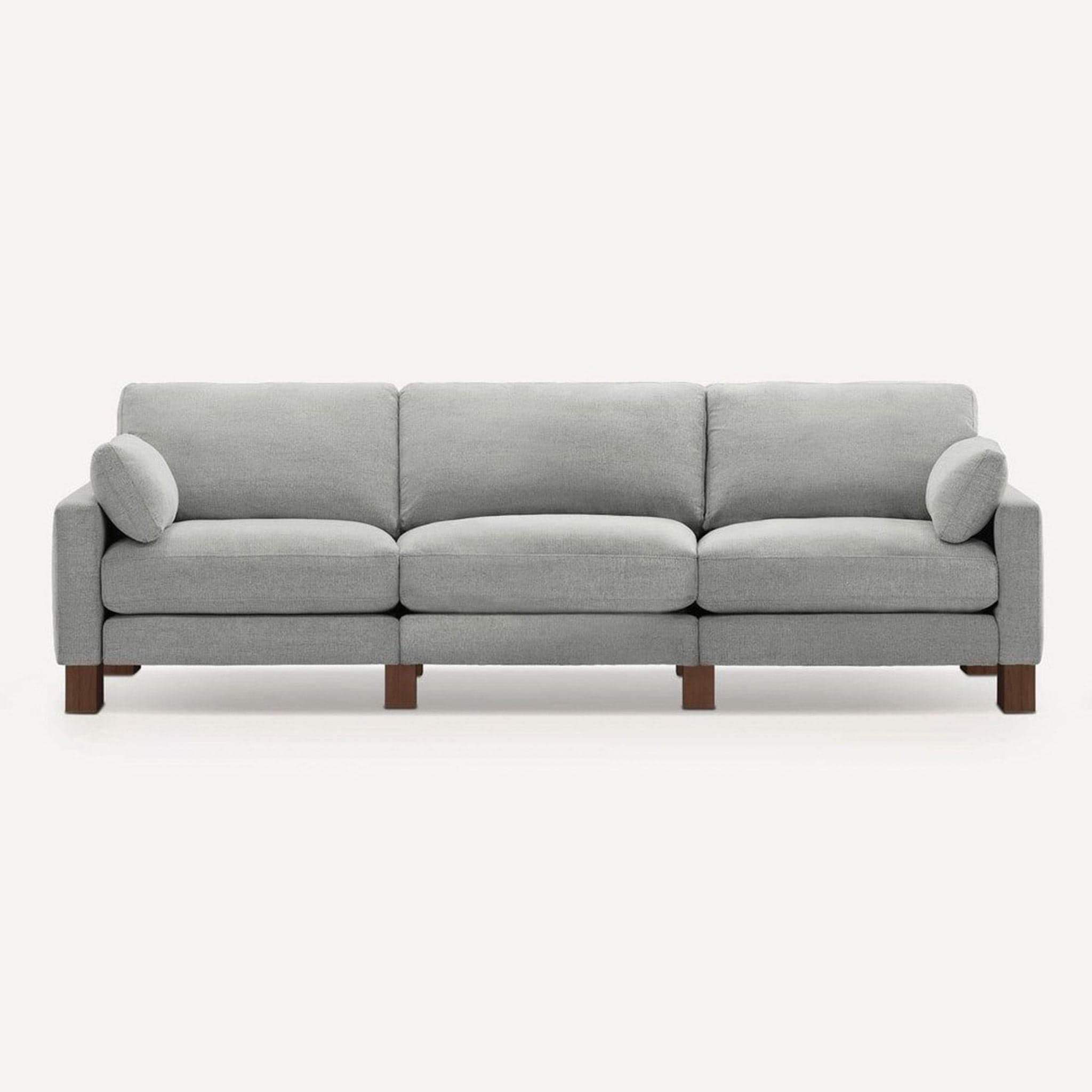 Burrow Furniture Union Modern 3-Seat Sofa in Crushed Gravel - Image 1
