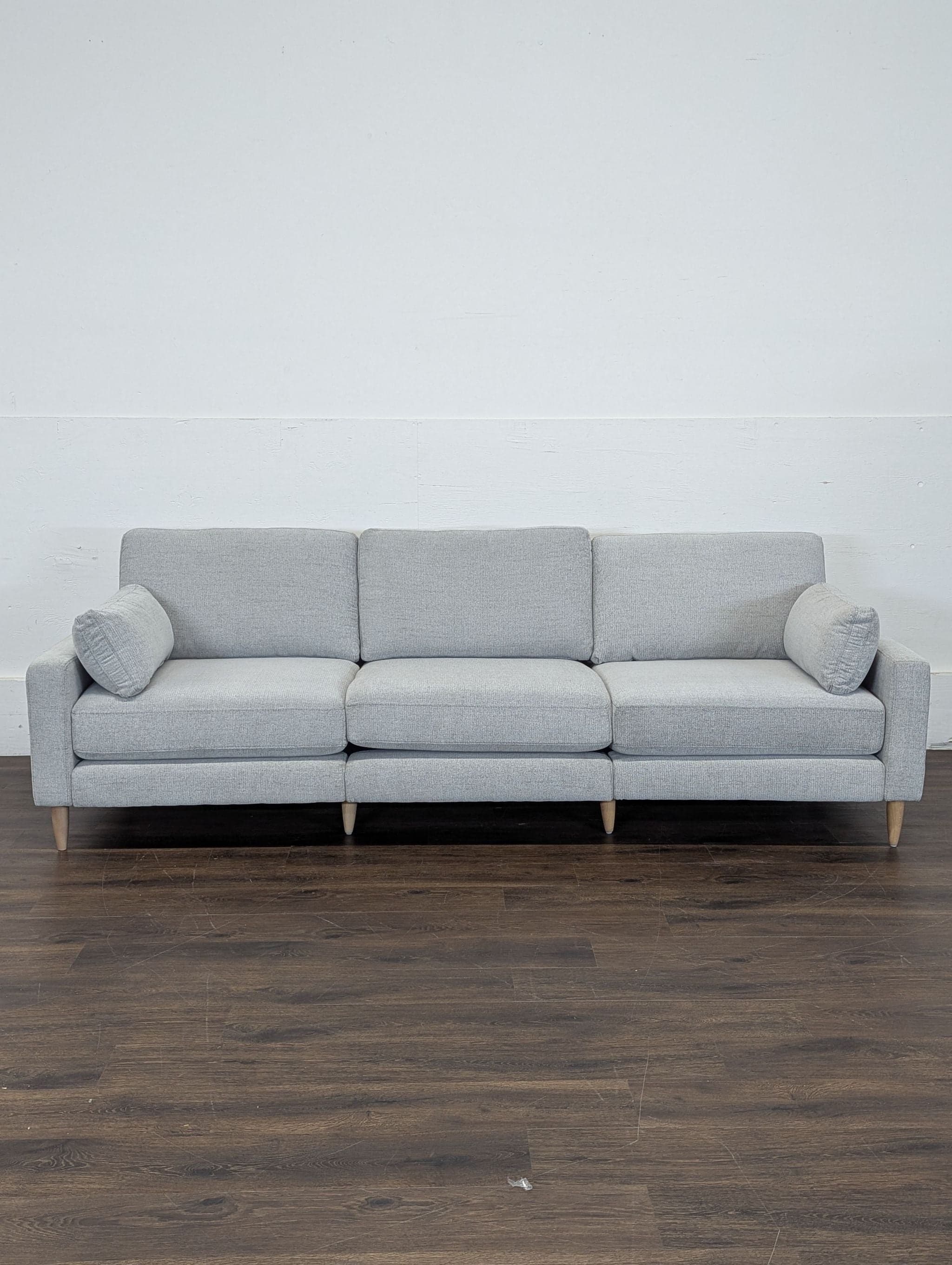 Burrow Furniture Union Modern 3-Seat Sofa in Crushed Gravel - Thumbnail 2