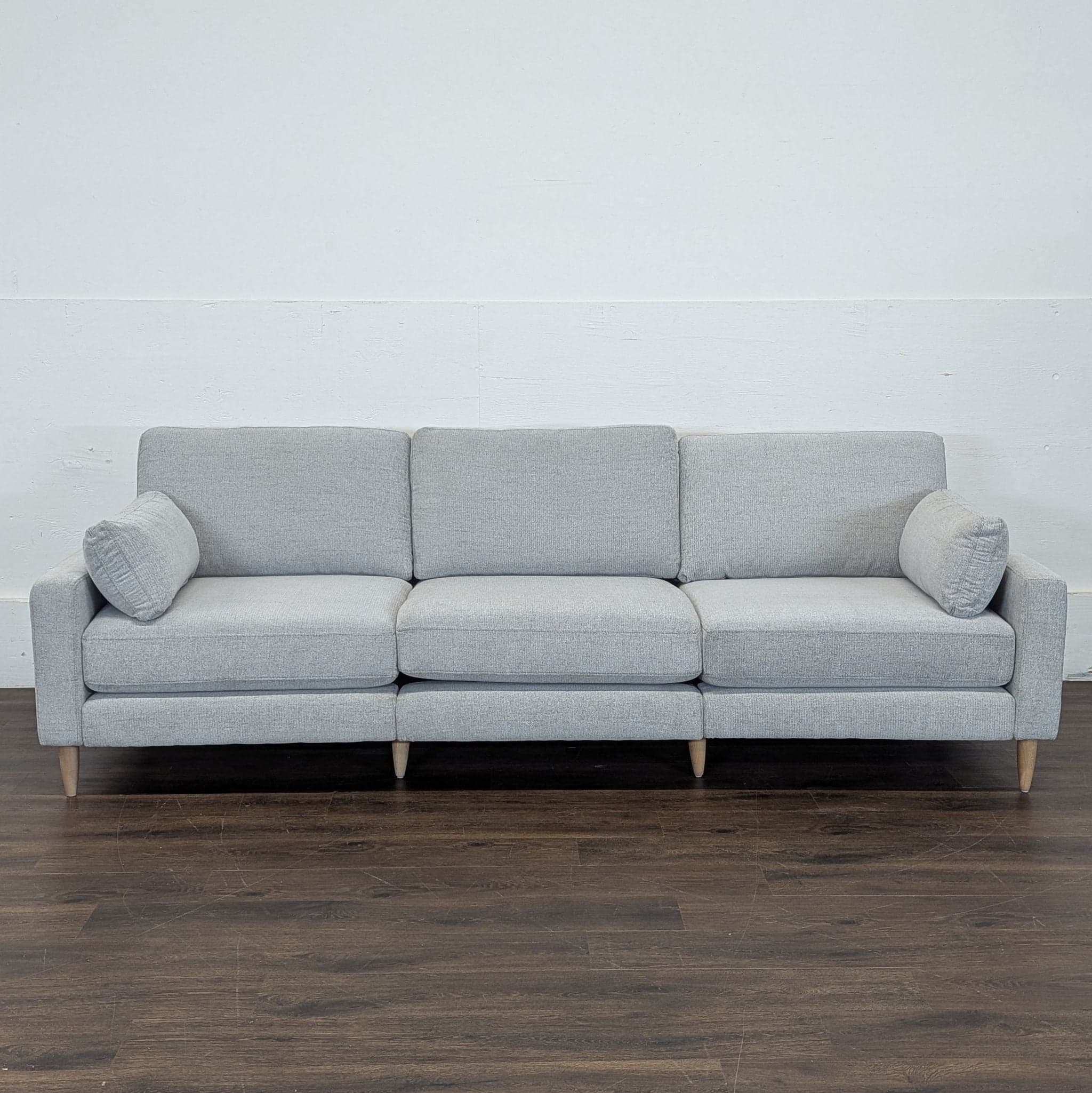 Burrow Furniture Union Modern 3-Seat Sofa in Crushed Gravel - Thumbnail 10