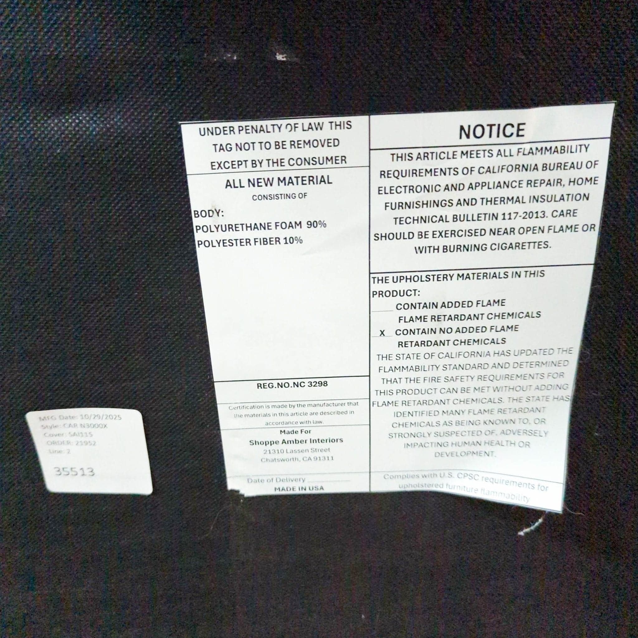 Shoppe Amber Cara Interiors 3-Seat Sofa in Aspen - Thumbnail 7