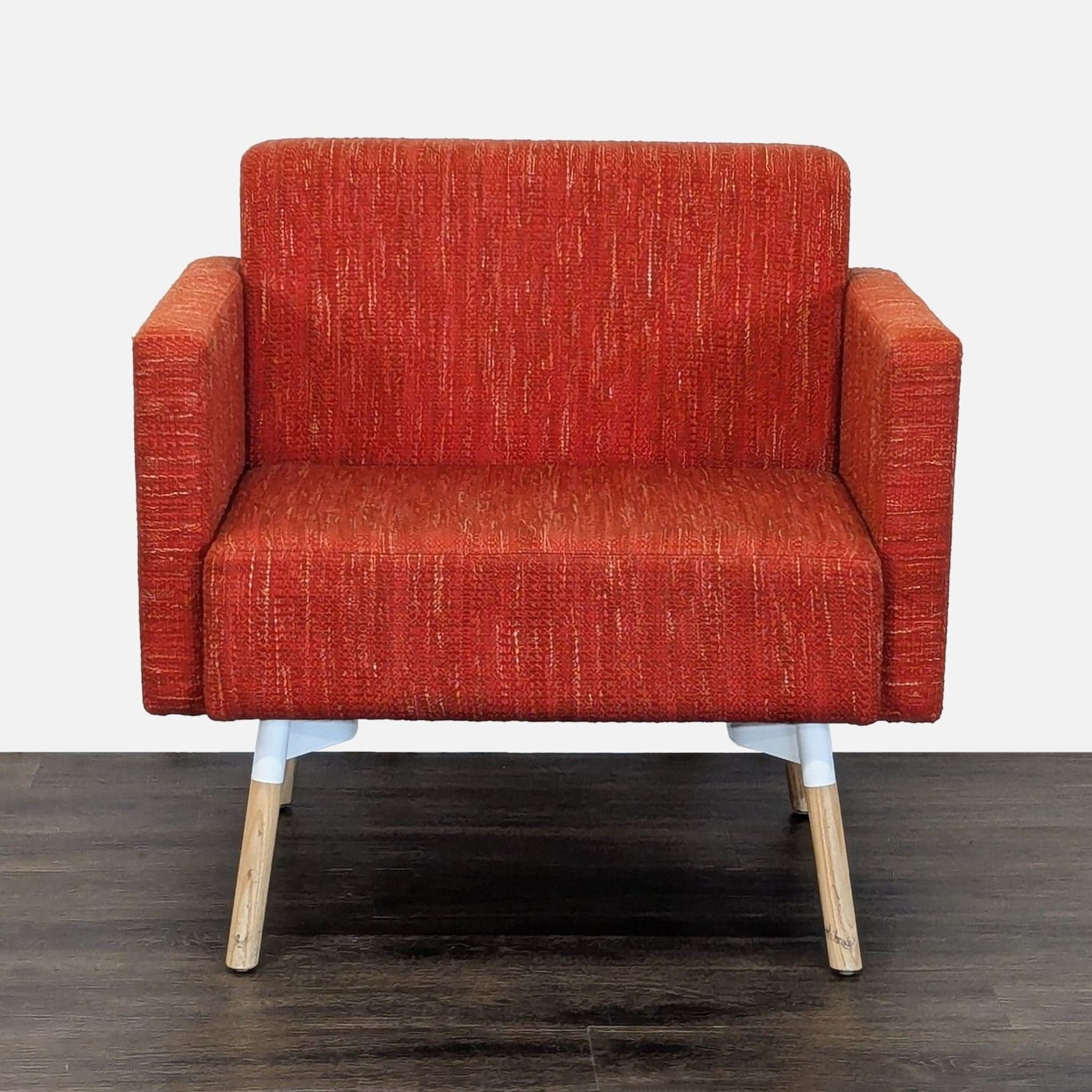 HighTower Tombolo Modern Lounge Chair with Wooden Legs - Image 1