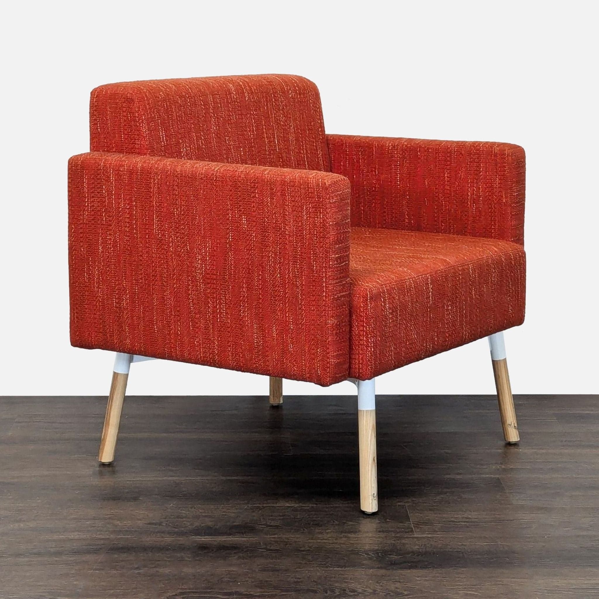 HighTower Tombolo Modern Lounge Chair with Wooden Legs - Thumbnail 7