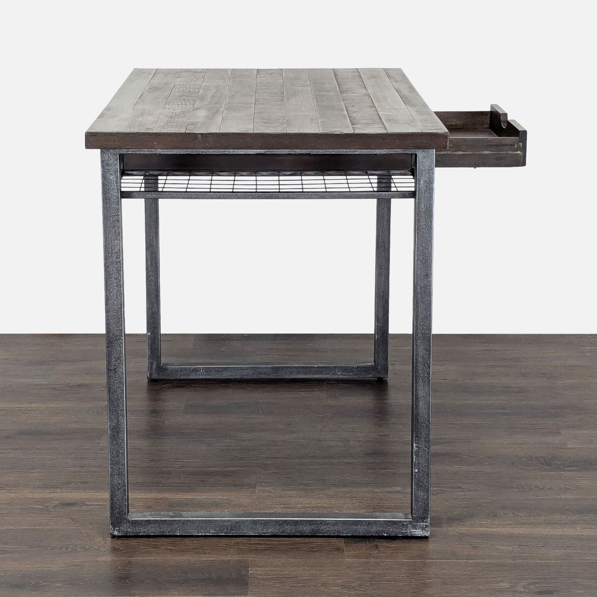 Standard Furniture Industrial Desk with Drawer and Metal Frame - Thumbnail 6