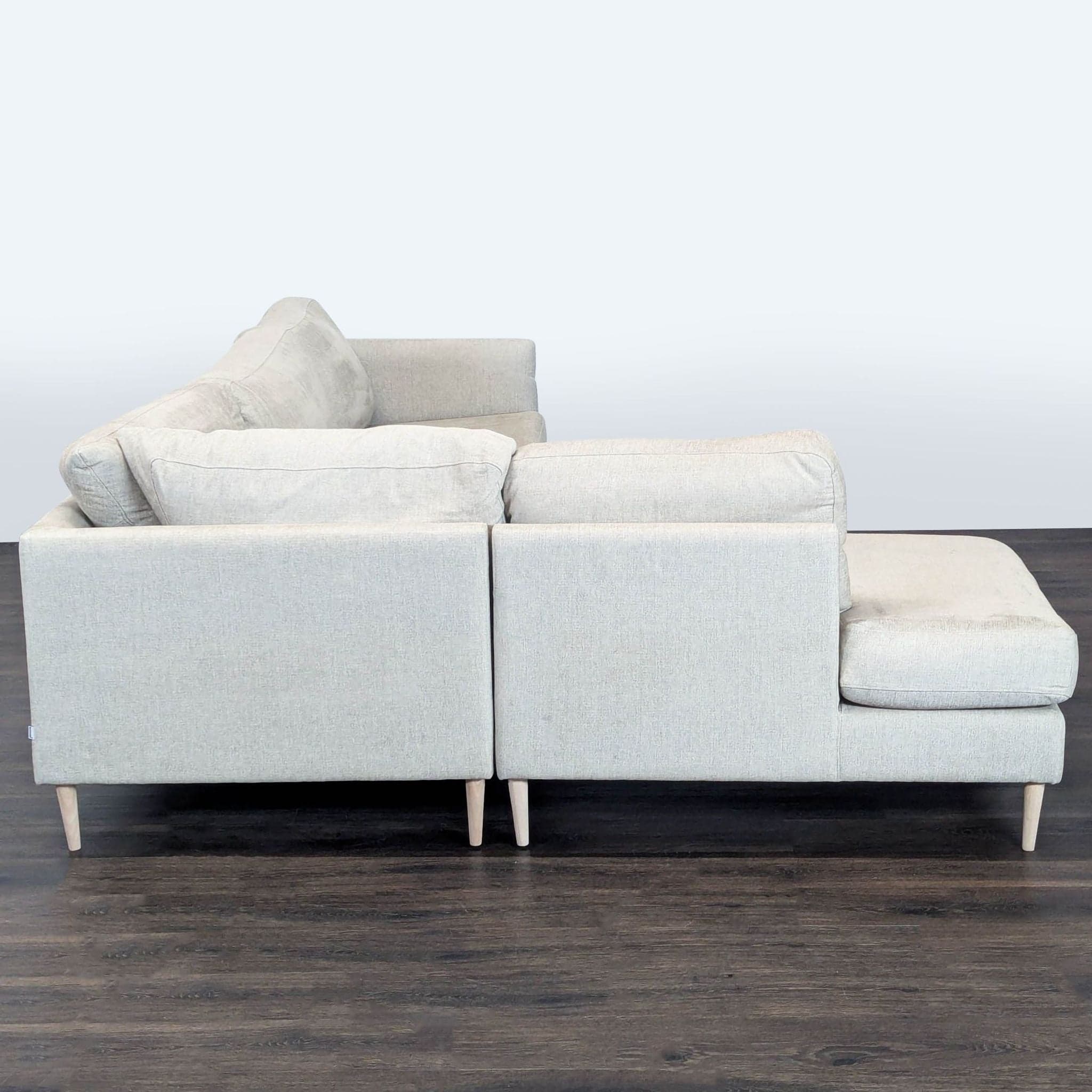 BoConcept Cream Sectional Sofa with Chaise - Thumbnail 2