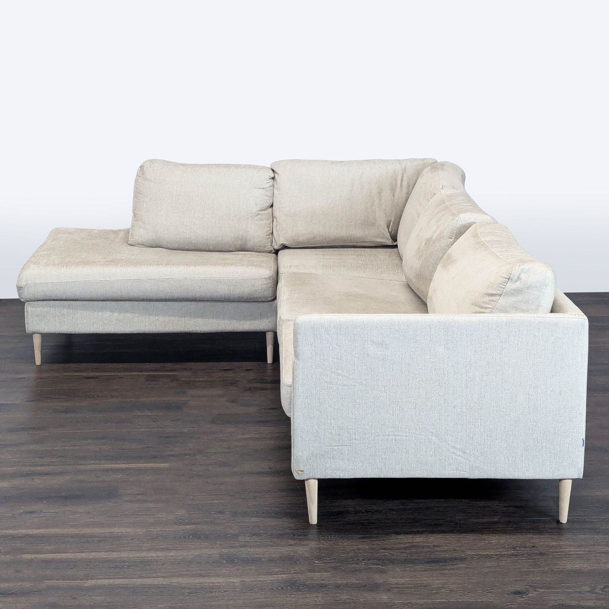 BoConcept Cream Sectional Sofa with Chaise - Thumbnail 5