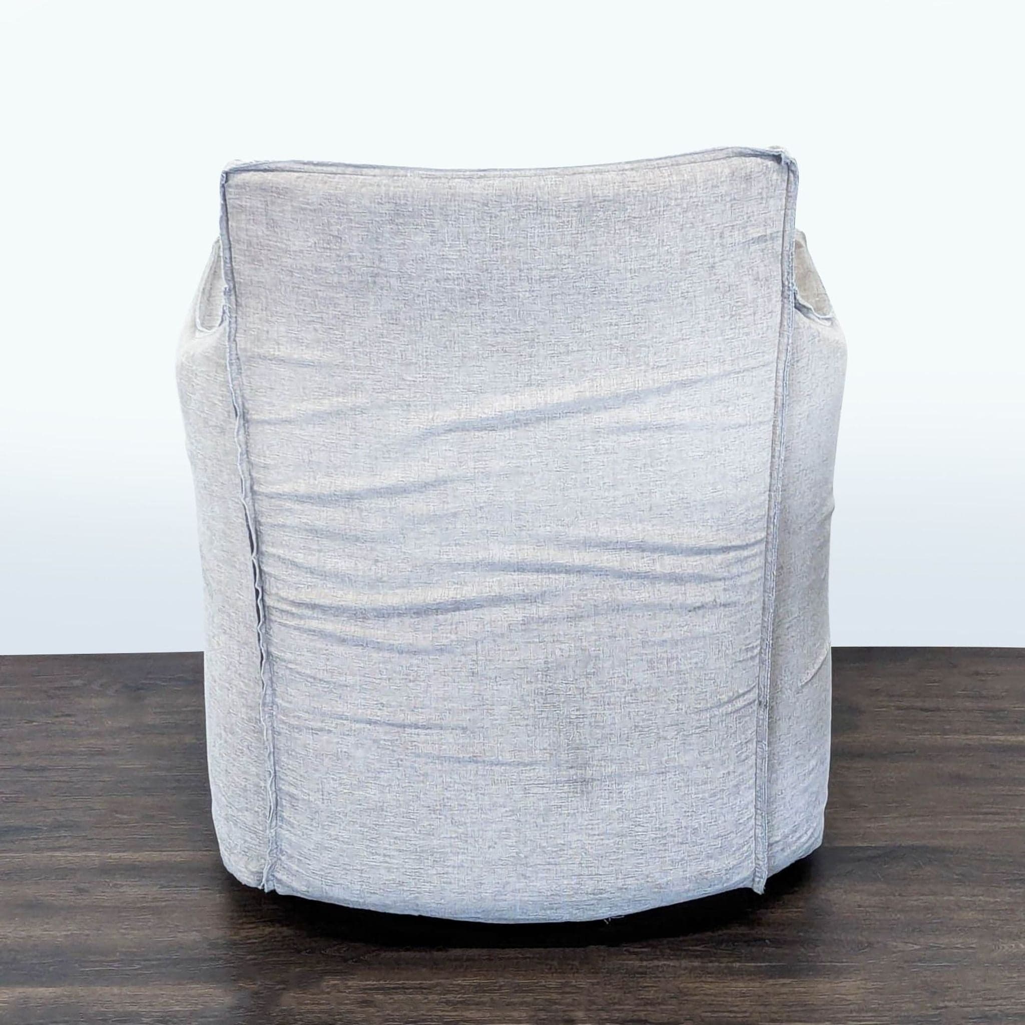 Restoration Hardware Gray Swivel Lounge Chair - Thumbnail 4