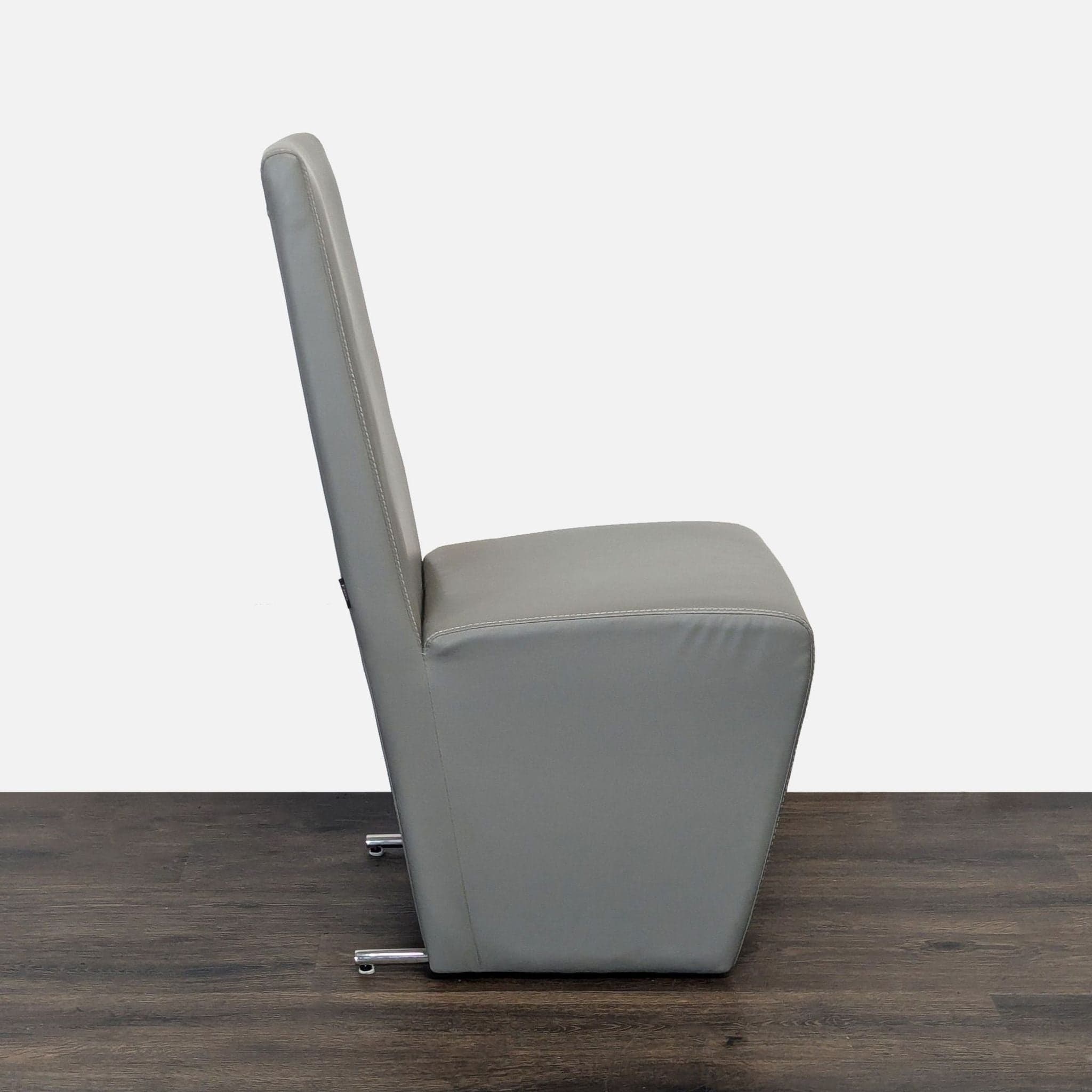 Modern Euro Style Eldora Black Glass Extension Dining Table with 6 Zuri Chairs - Thumbnail 10