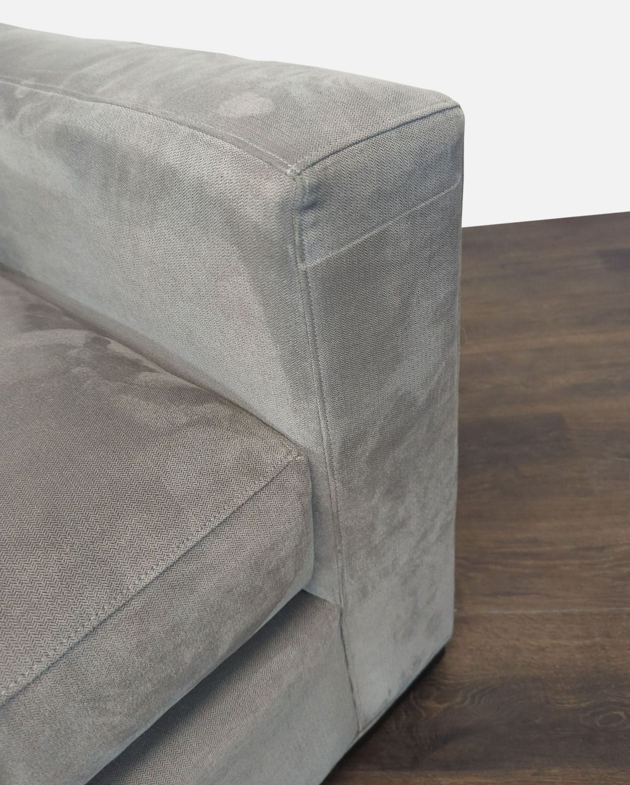 Crate and Barrel 3-Seat Modern Gray Sofa - Thumbnail 4