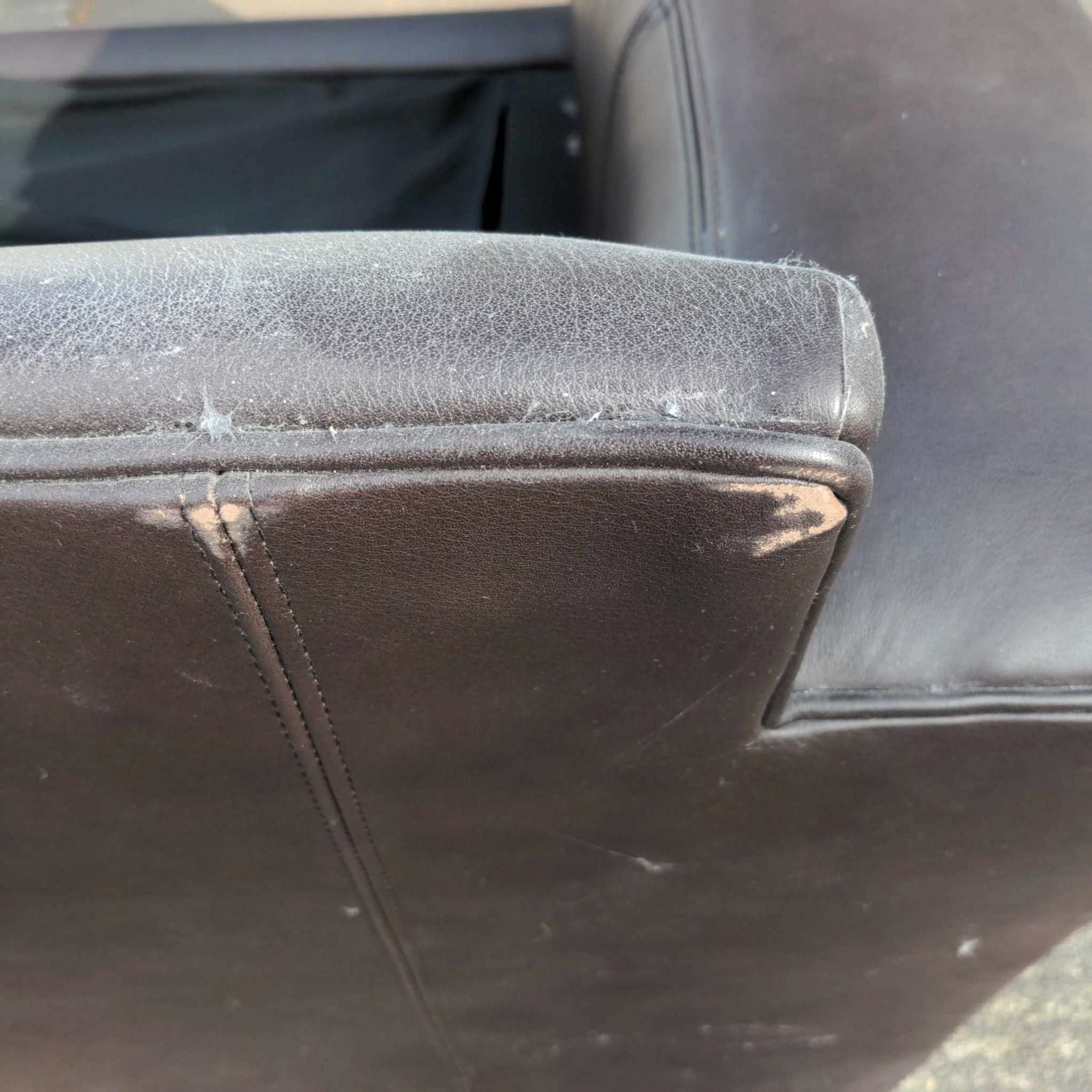 Room & Board Metro Dark Brown Leather Sleeper Sofa - Thumbnail 5