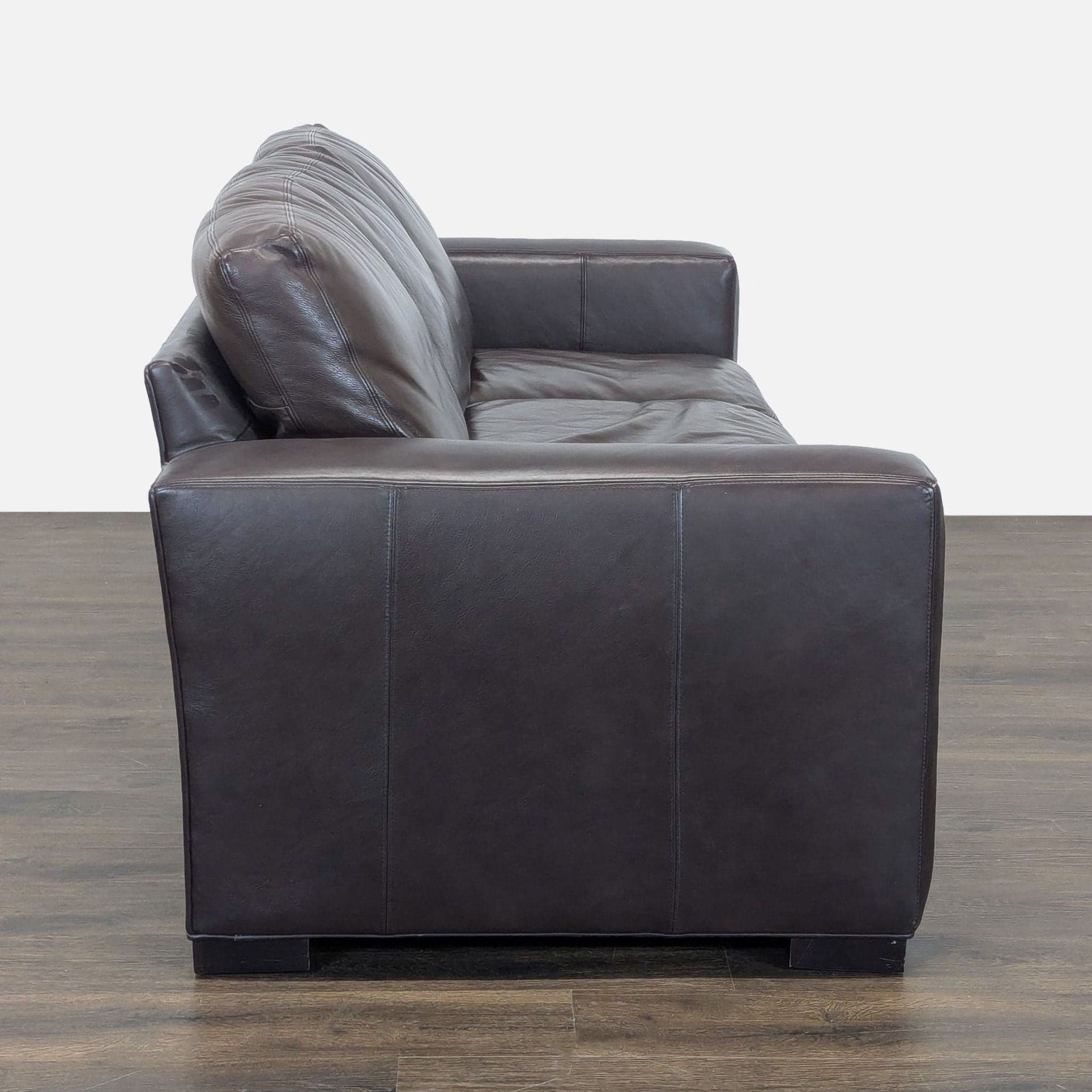 Room & Board Metro Dark Brown Leather Sleeper Sofa - Thumbnail 7