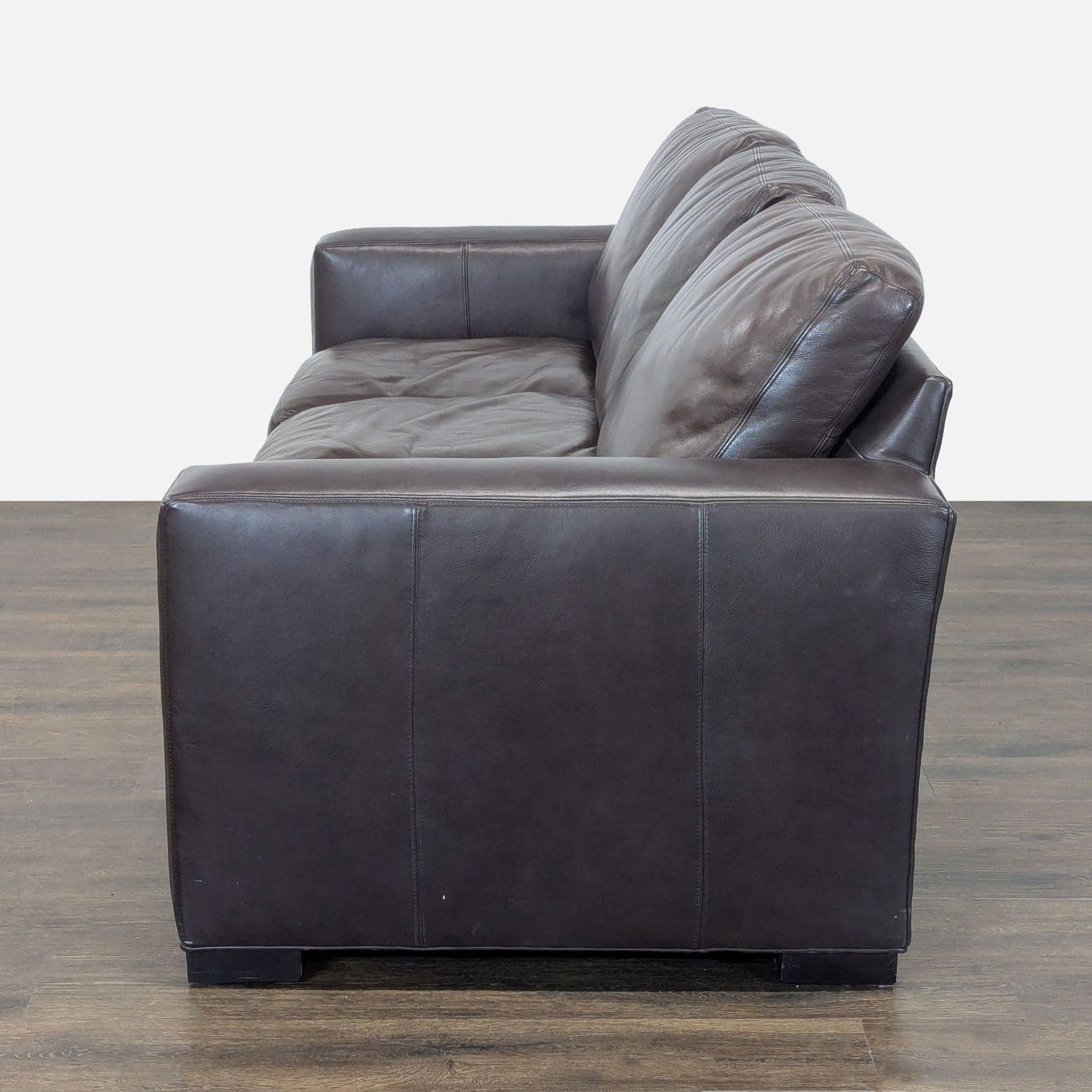 Room & Board Metro Dark Brown Leather Sleeper Sofa - Thumbnail 9