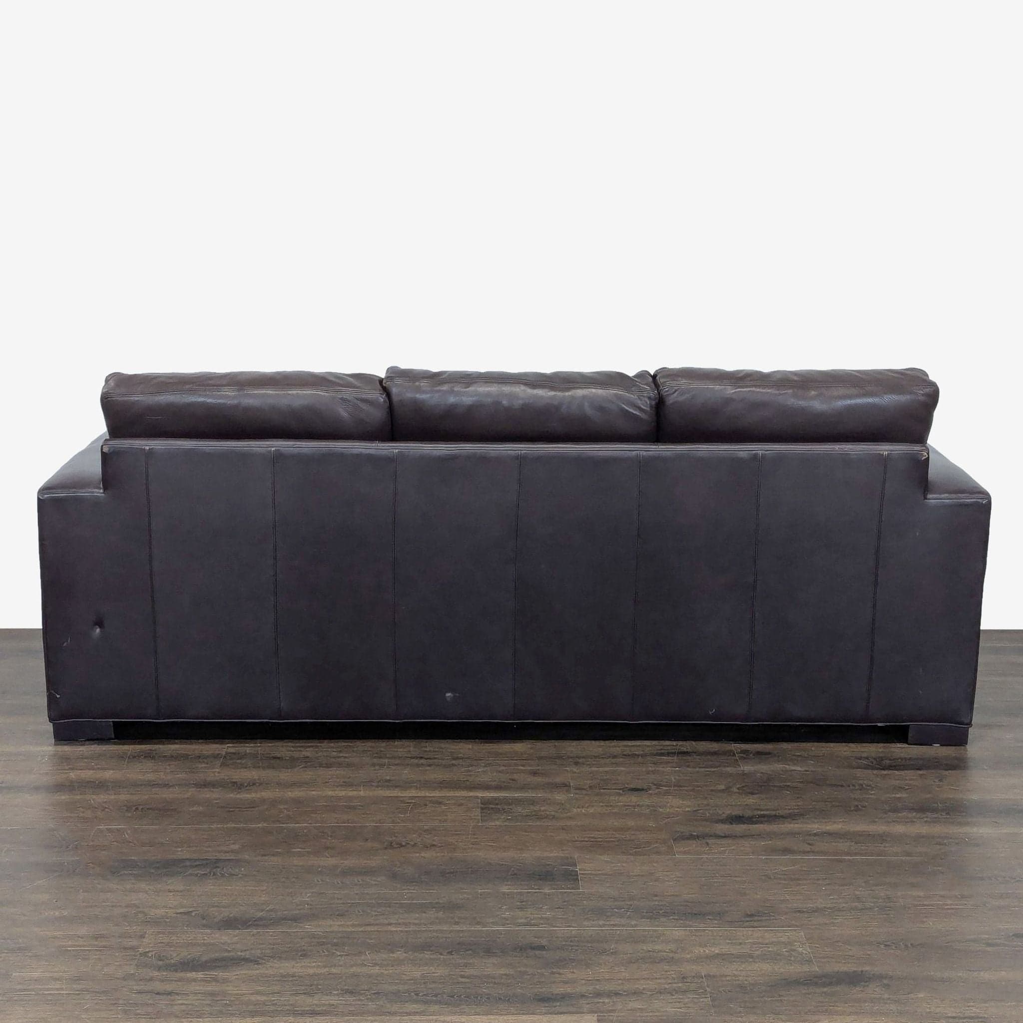Room & Board Metro Dark Brown Leather Sleeper Sofa - Thumbnail 8