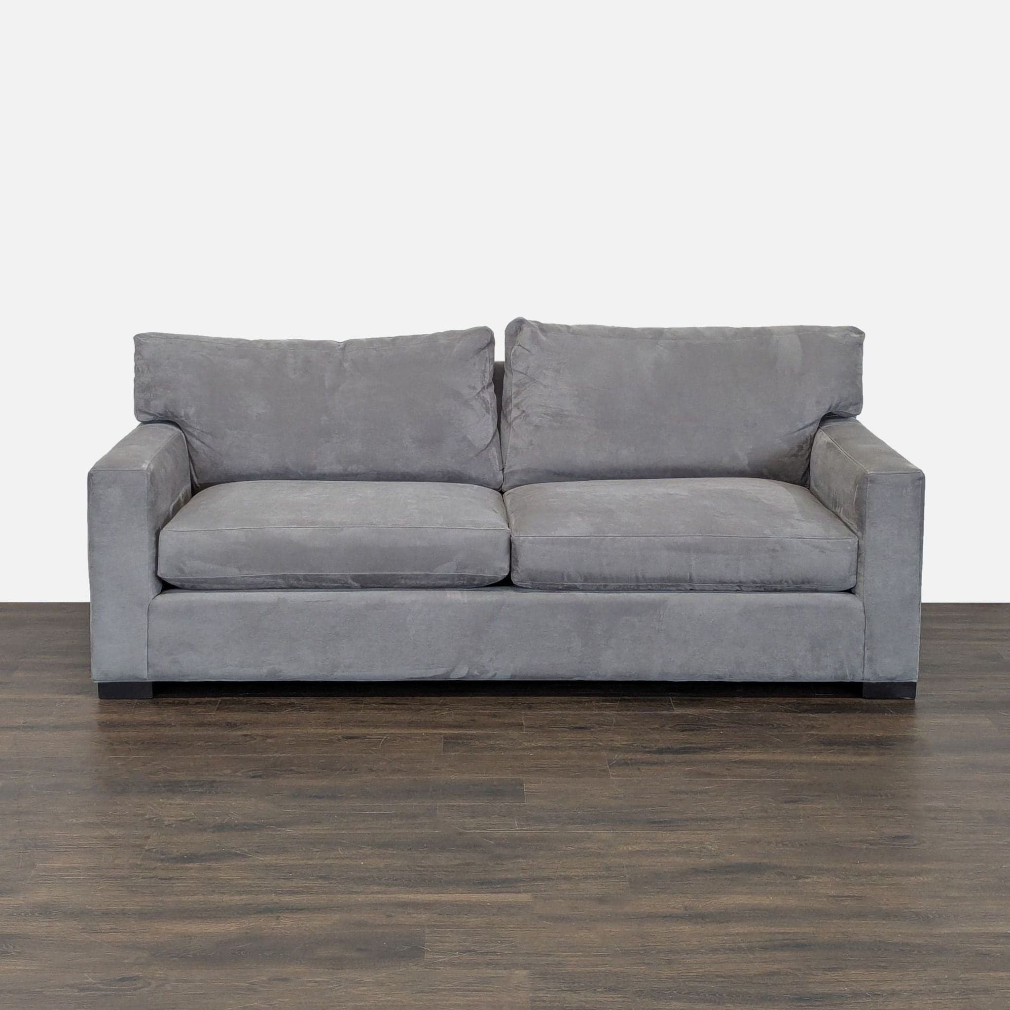 Crate and Barrel 3-Seat Modern Gray Sofa - Image 1