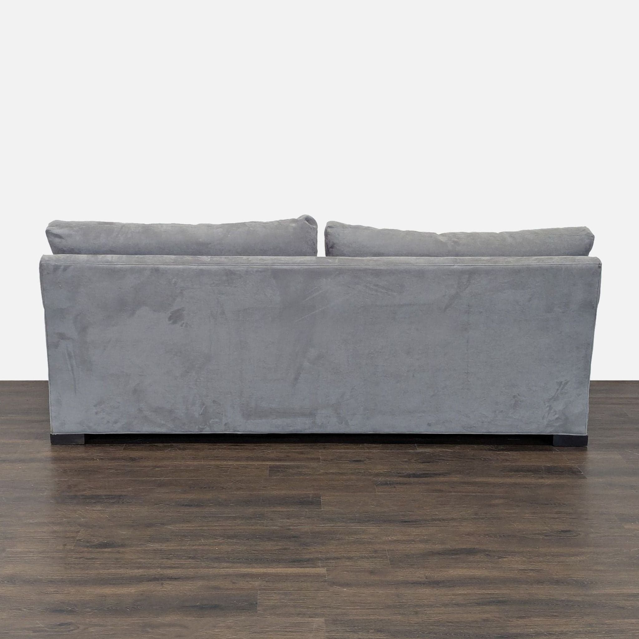 Crate and Barrel 3-Seat Modern Gray Sofa - Thumbnail 3