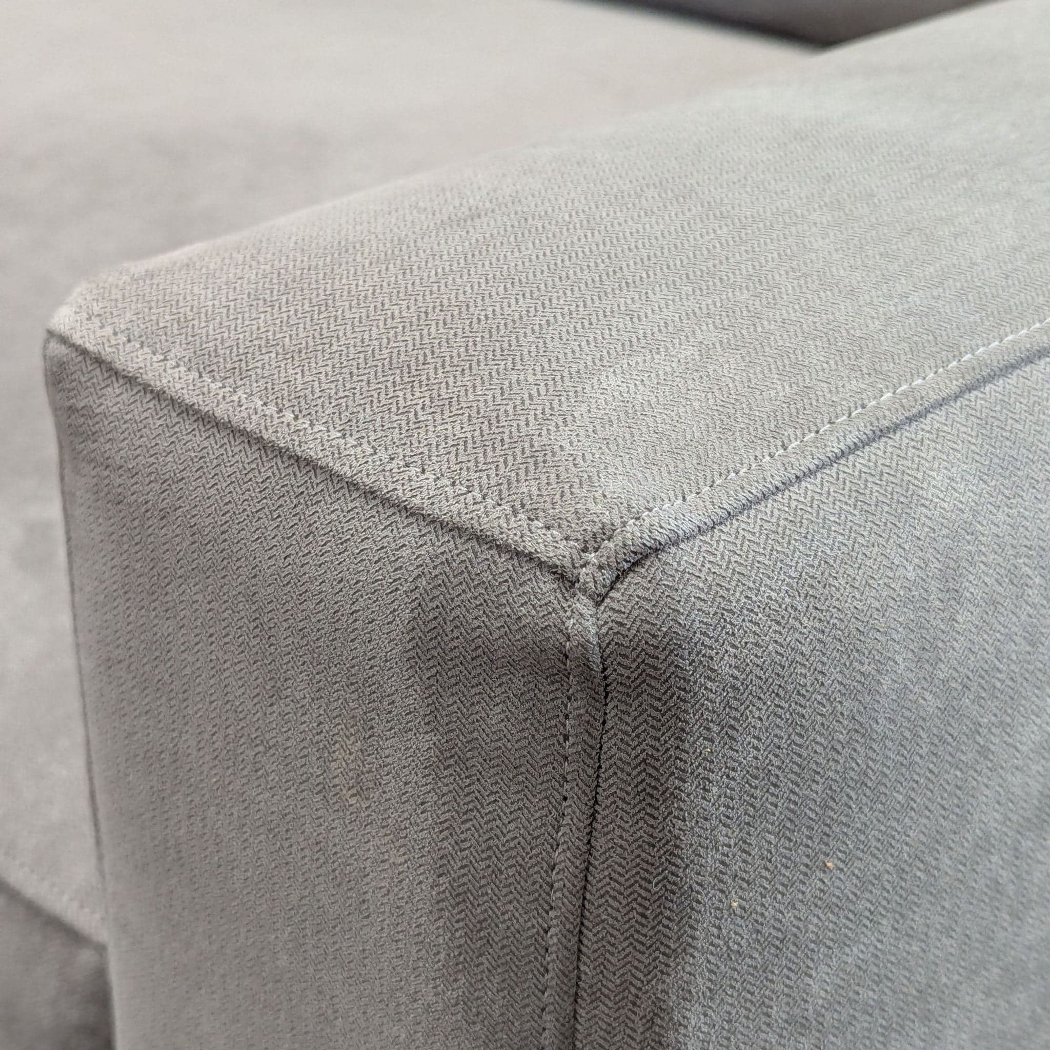 Crate and Barrel 3-Seat Modern Gray Sofa - Thumbnail 6