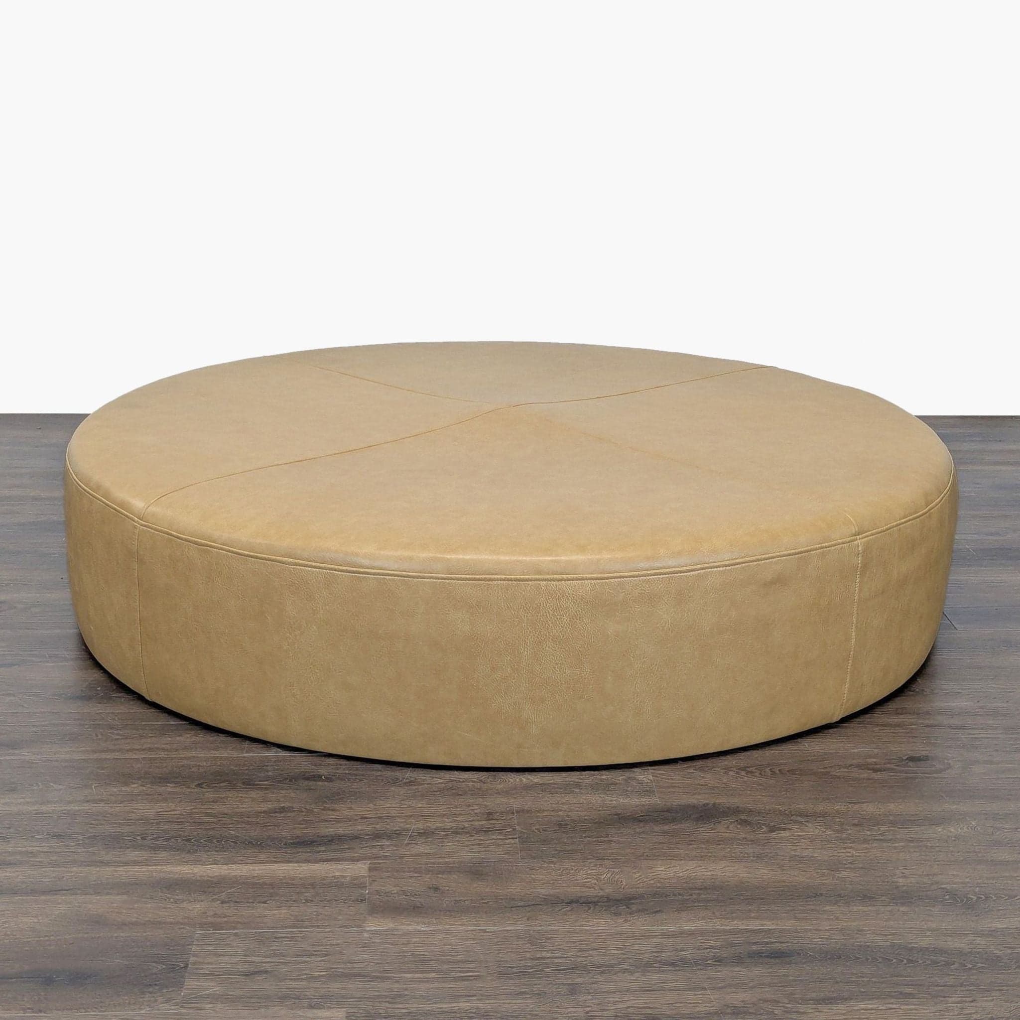 Large Leather Ottoman - Thumbnail 2