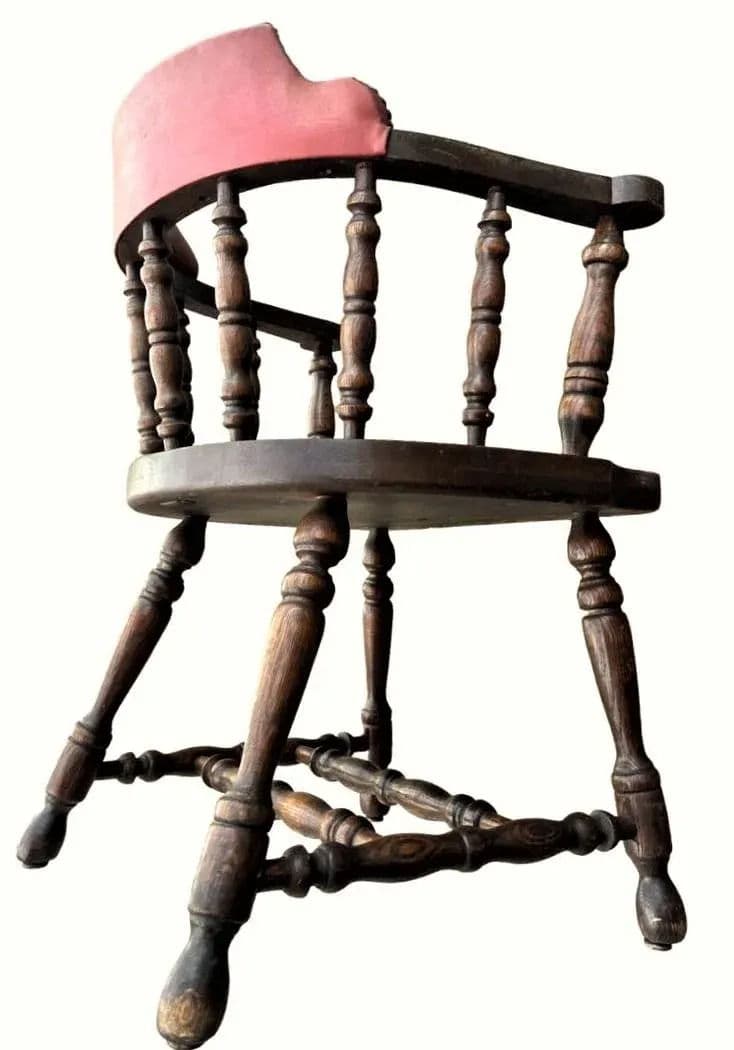 Vintage 1950s Oak Tavern Chairs by Buckstaff of Oshkosh - Set of 4 - Thumbnail 5