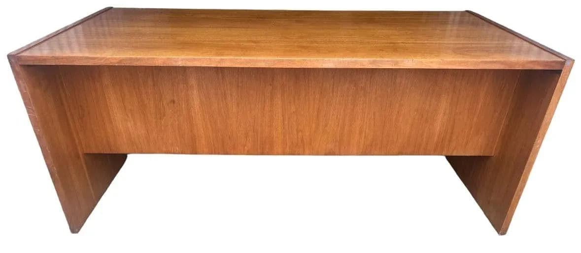 Edward Axel Roffman Walnut Executive Partners Desk - Vintage 1960s - Thumbnail 4