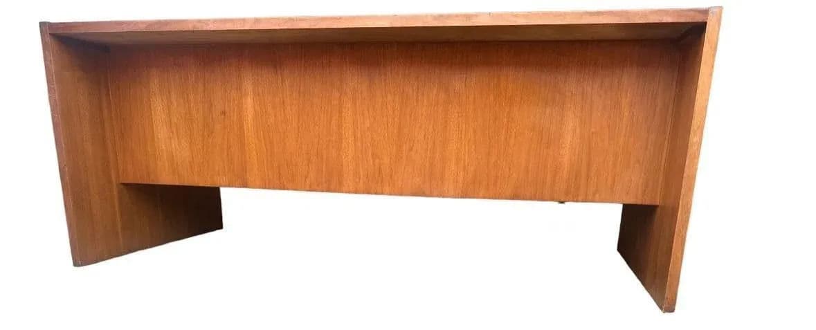 Edward Axel Roffman Walnut Executive Partners Desk - Vintage 1960s - Thumbnail 6
