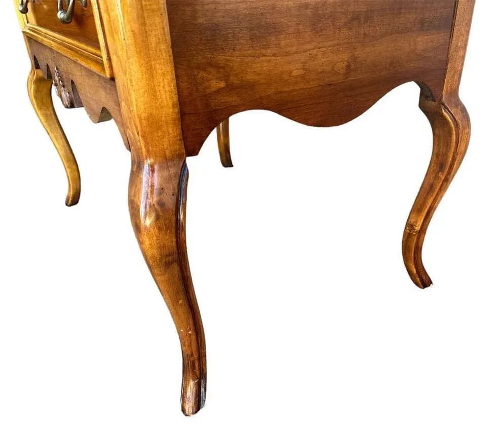 Solid Cherry Armoire With Dome Top and Cabriole Legs by Lexington - Vintage Circa 1980s - Thumbnail 8