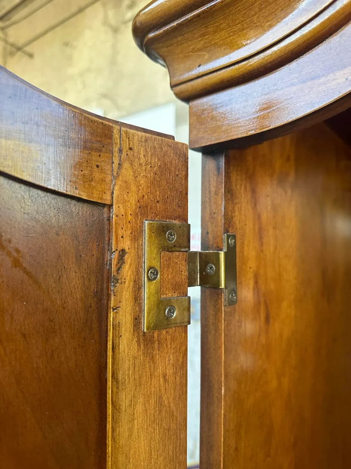 Solid Cherry Armoire With Dome Top and Cabriole Legs by Lexington - Vintage Circa 1980s - Thumbnail 9