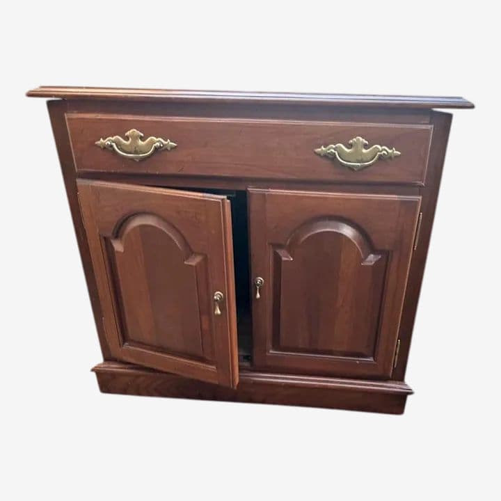 Ethan Allen Cherry Wood Nightstand or Side Table - Vintage Late 20th Century