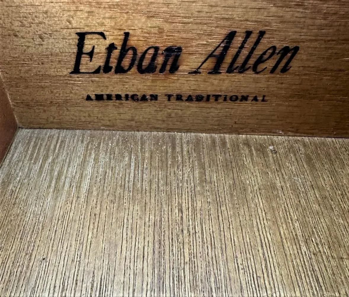 Ethan Allen Cherry Wood Nightstand or Side Table - Vintage Late 20th Century - Thumbnail 6