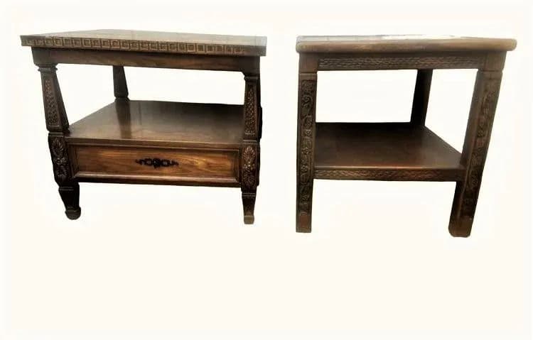 Mid 20th Century Romweber Viking Oak Side Tables - a Pair - Thumbnail 8