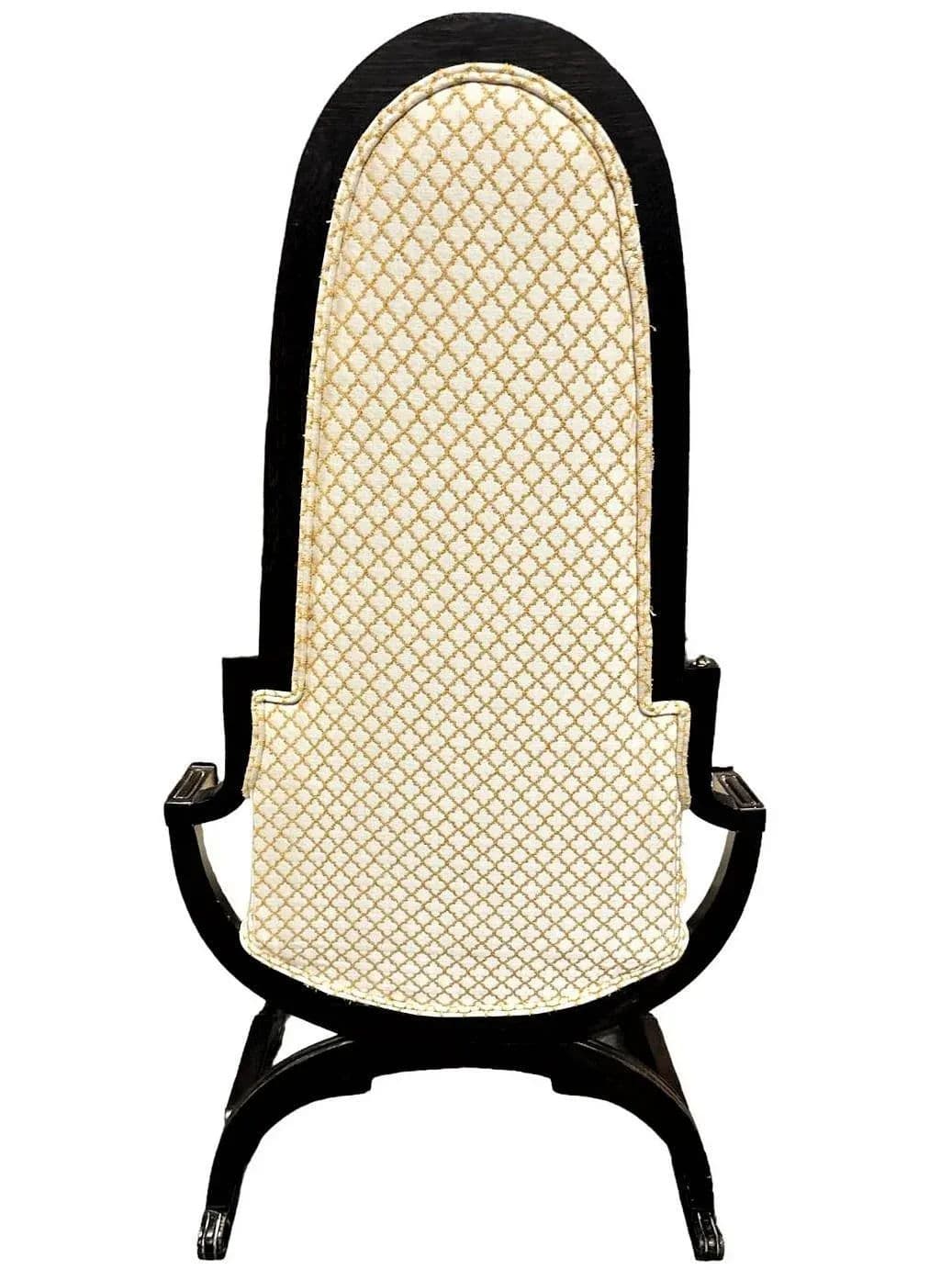 Mid 20th Century Hollywood Regency Tall and Short Savonarola Chairs Made in North Carolina - a Pair - Thumbnail 7