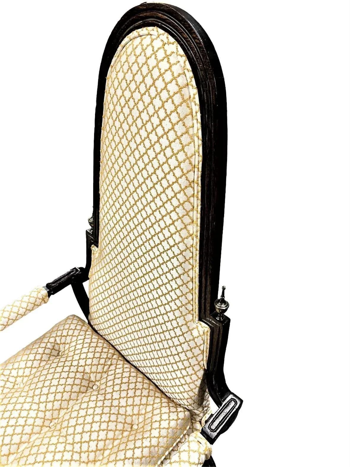 Mid 20th Century Hollywood Regency Tall and Short Savonarola Chairs Made in North Carolina - a Pair - Thumbnail 3