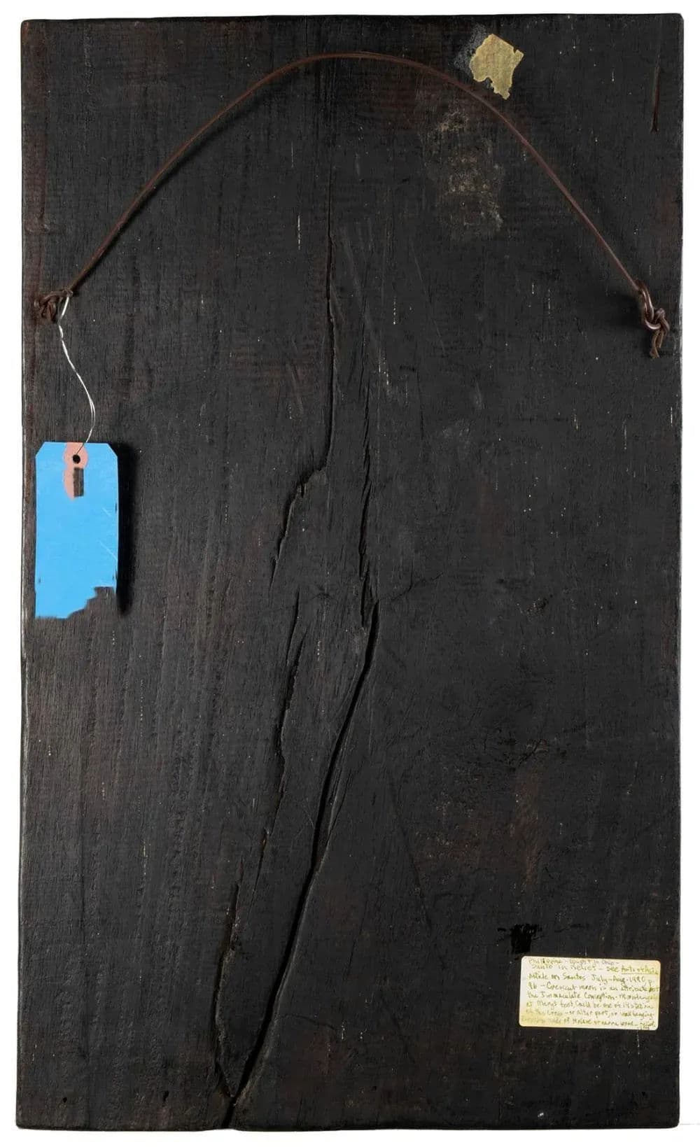 18th Century Spanish Colonial Religious Carved Wood Bas Relief Panel - Nuestra Señora Reina De Los Ángeles - Thumbnail 8