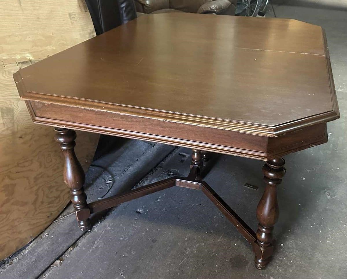 Early 20th Century Antique Walnut Spanish Revival Dining Table - Thumbnail 8
